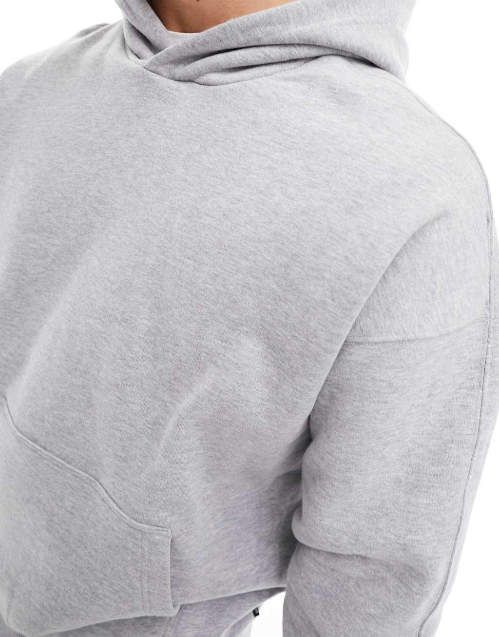 ONLY & SONS oversize heavyweight hoodie in light gray Product Image