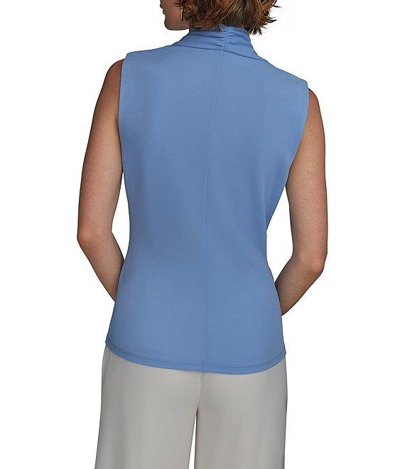 Donna Karan V-Neck Sleeveless Faux Wrap Top Product Image