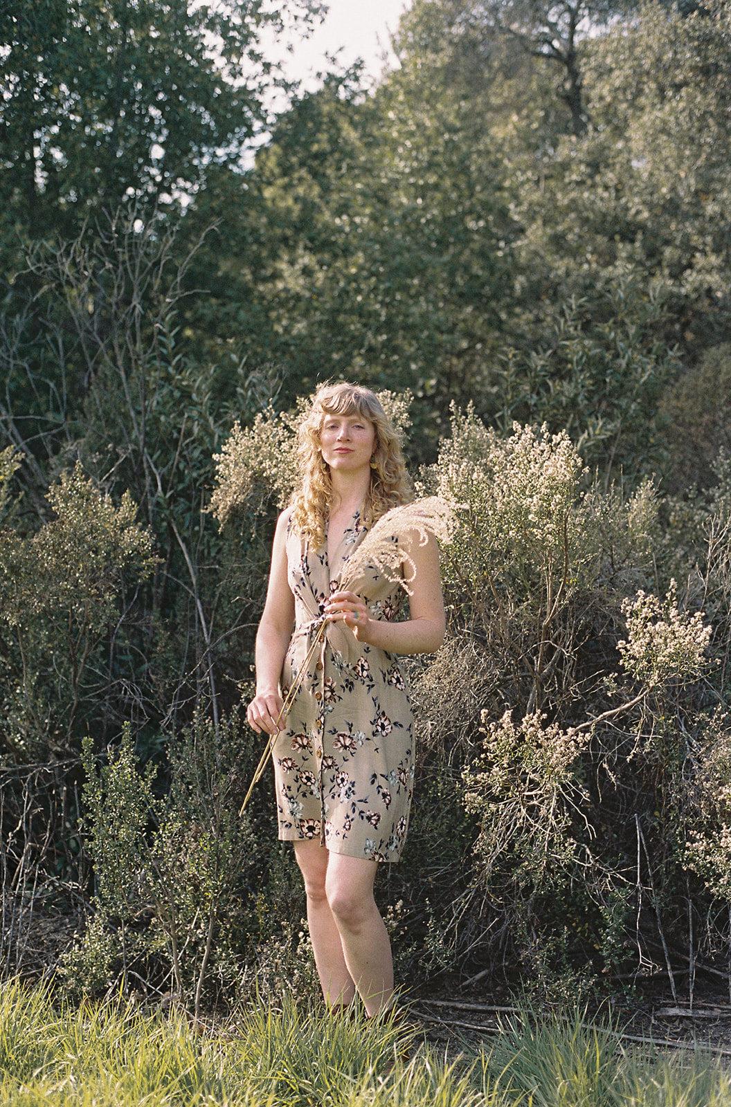 Paloma Dress in Taupe Floral Product Image