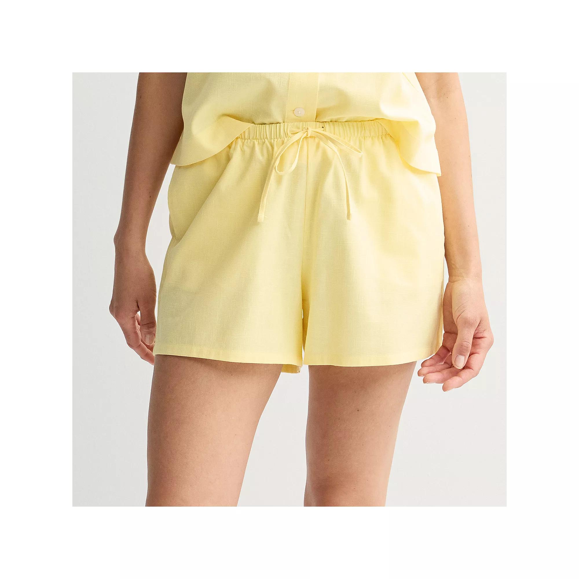 Women's Sonoma Goods For Life® Linen Like Woven Pajama Shorts,  Product Image