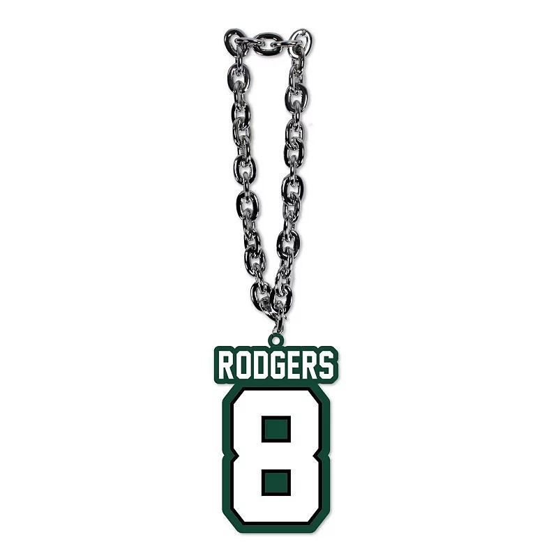 MOJO Aaron Rodgers New York Jets Player Fan Chain Necklace, Men's, Green Product Image