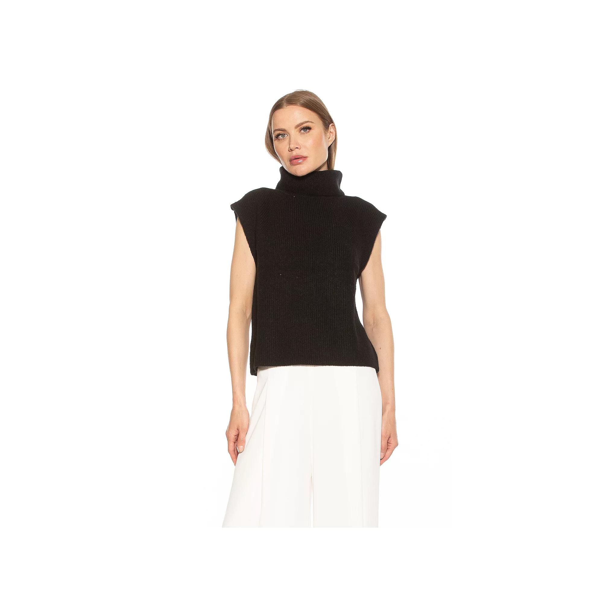 Women's ALEXIA ADMOR Jaylani Ribbed Knit Turtleneck Sweater Vest,  Product Image