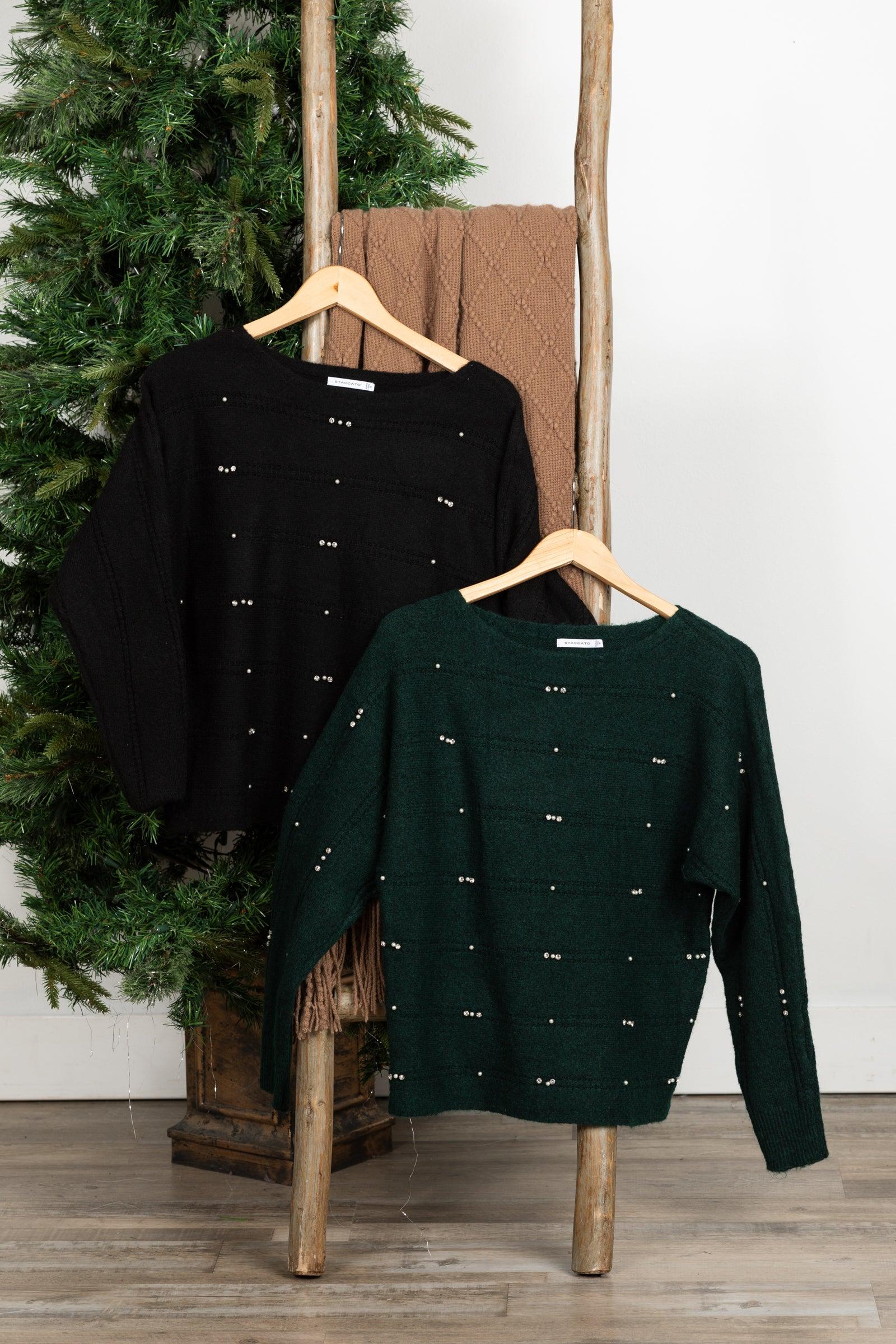 Pearl And Jewel Boat Neck Sweater Product Image