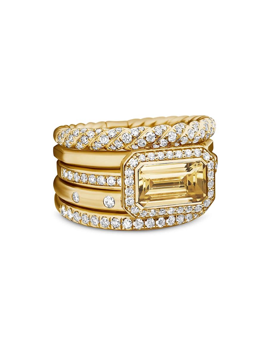 Womens Stax Statement Ring in 18K Yellow Gold Product Image