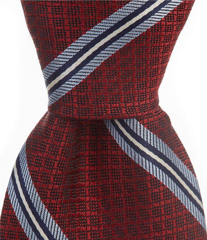 Cremieux Stripe Pattern 3 1/3#double; Silk Tie Product Image