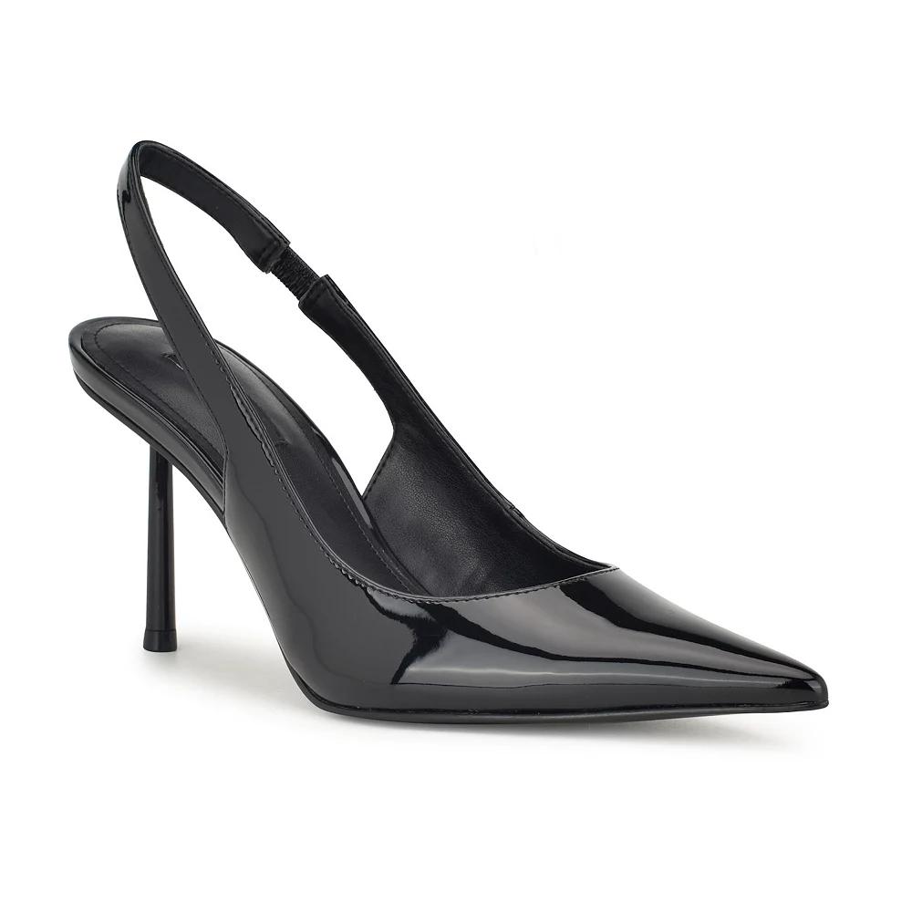 Nine West Denaye Women's Pointy Toe Stiletto Dress Pumps, Size: 8.5, Black Patent Product Image