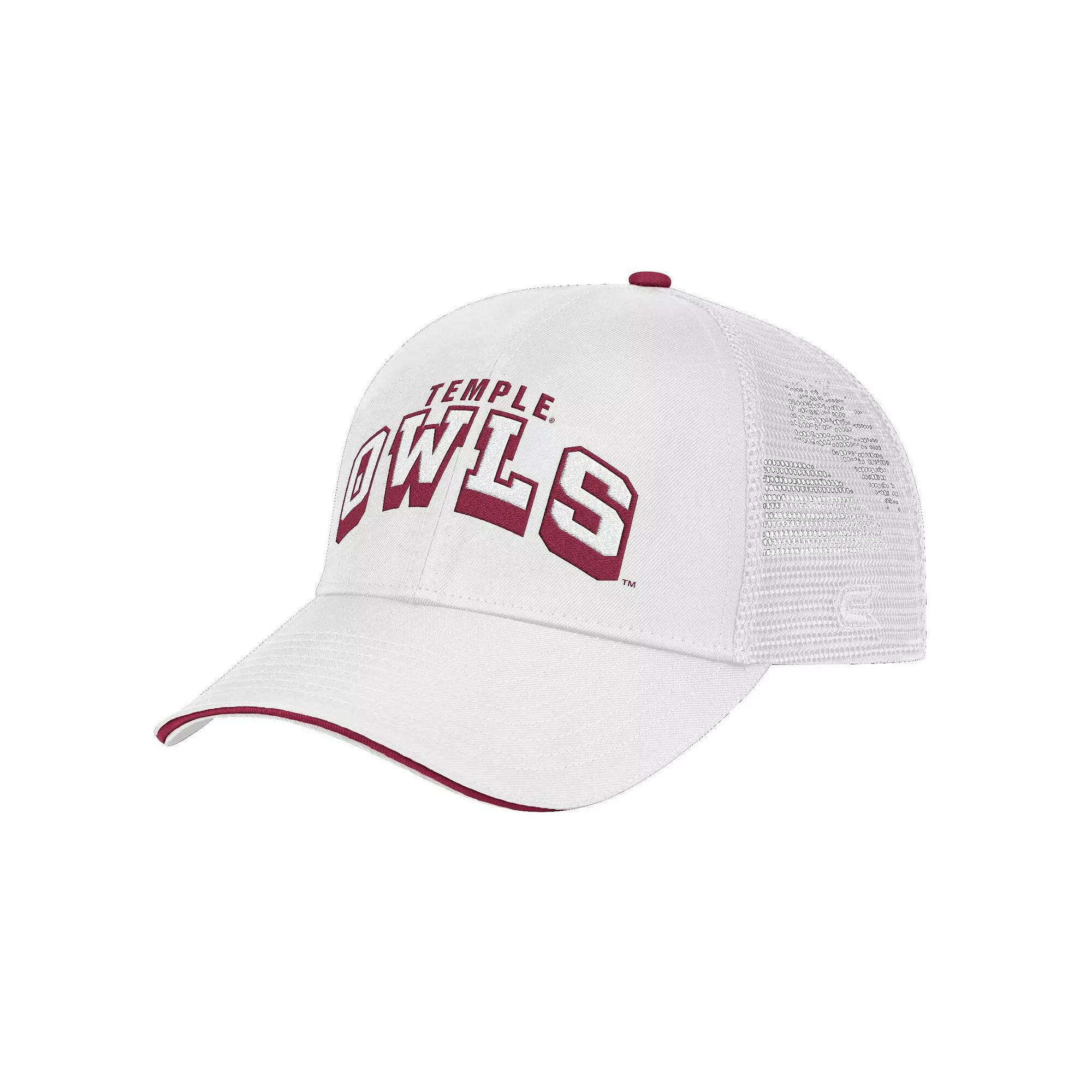 Men's Colosseum White Temple Owls Wyatt Adjustable Hat, Tem White Product Image