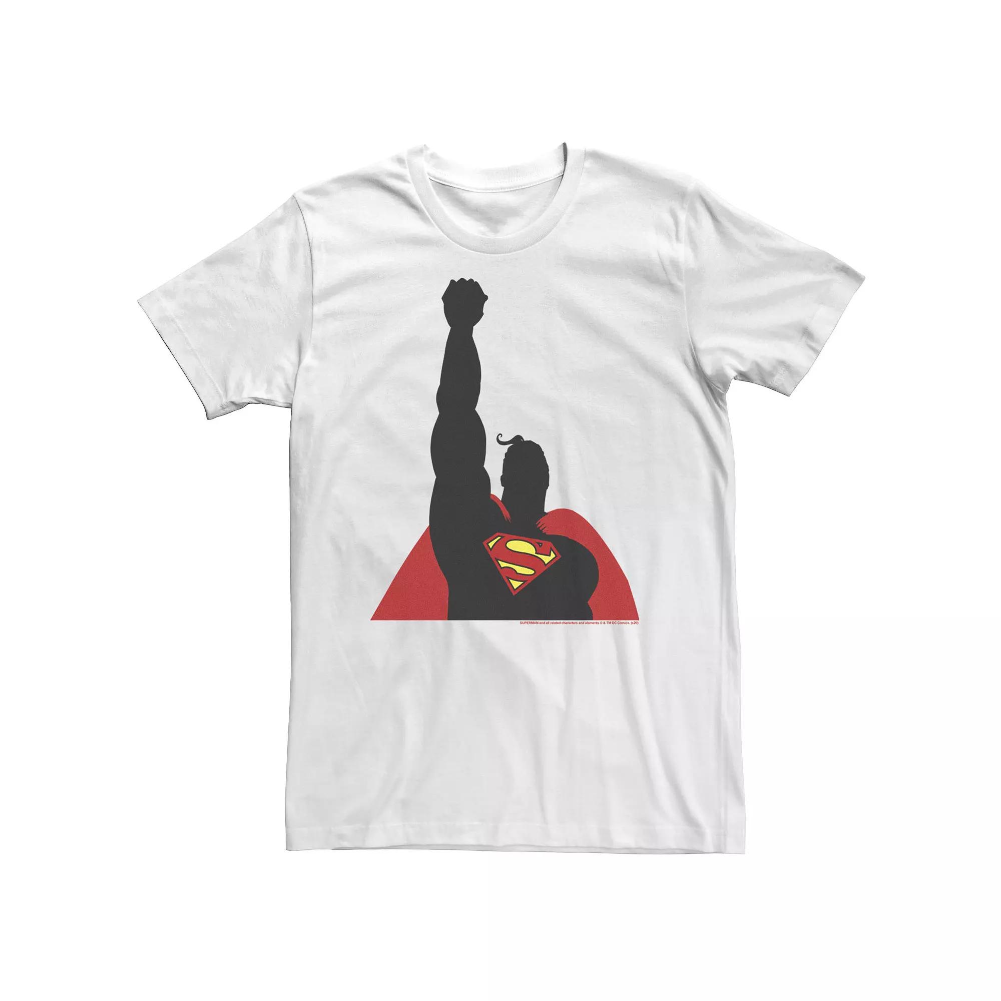 Big & Tall DC FanDome Superman In Flight Silhouette Tee, Men's, Size: 3XL Tall, White Product Image