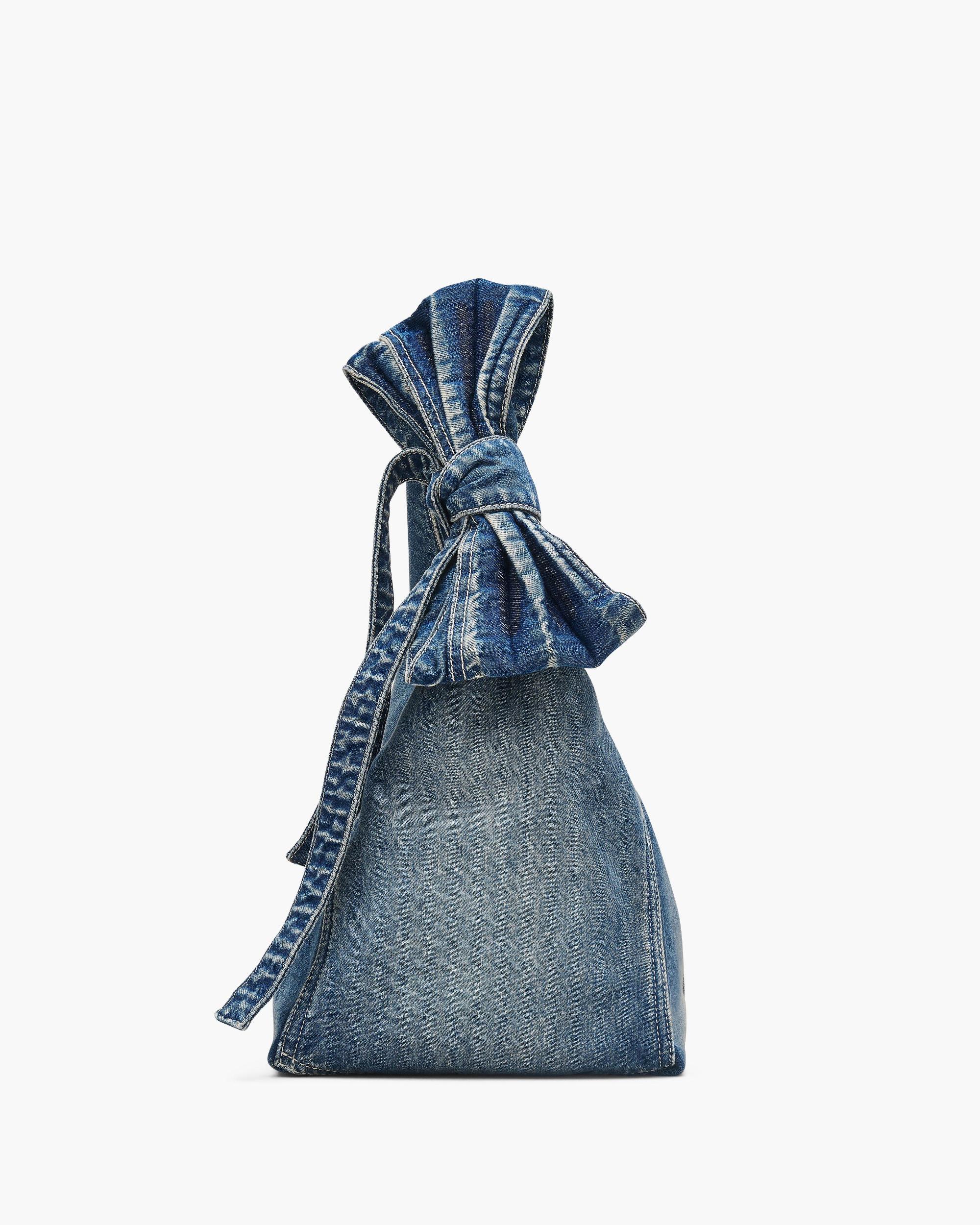 The Bow Denim Sack Bag Product Image
