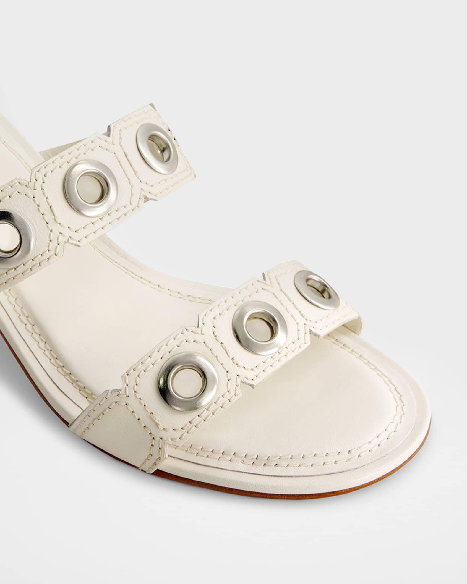Patra Leather Dual-Band Slide Sandals Product Image
