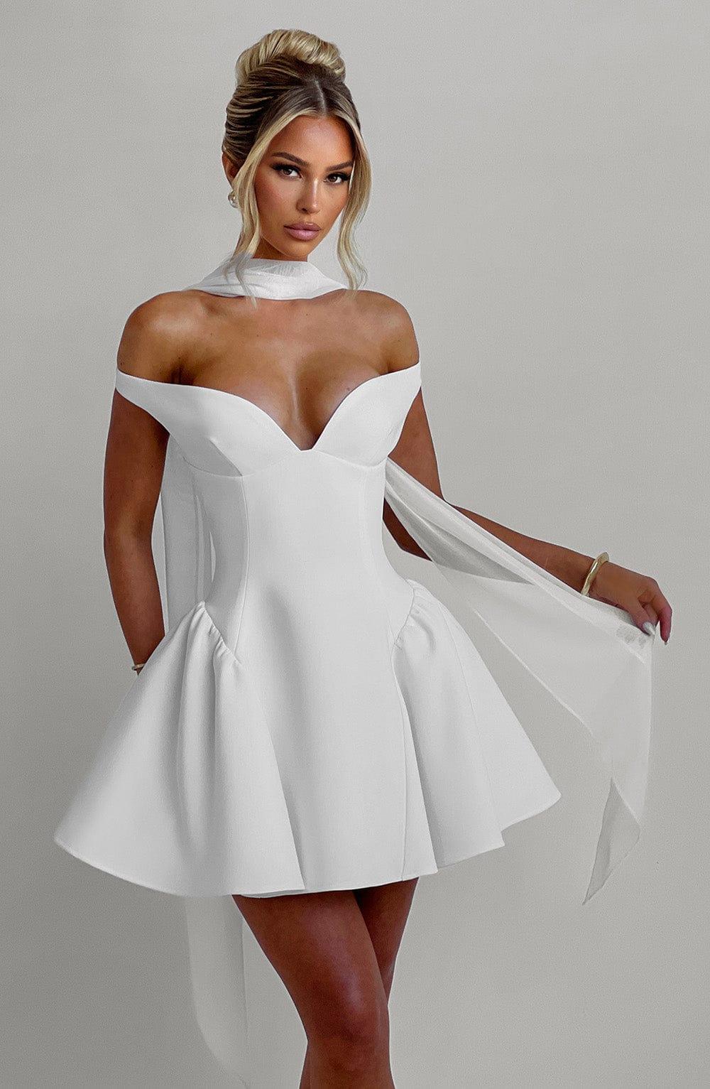 Marla Mini Dress - Ivory Product Image