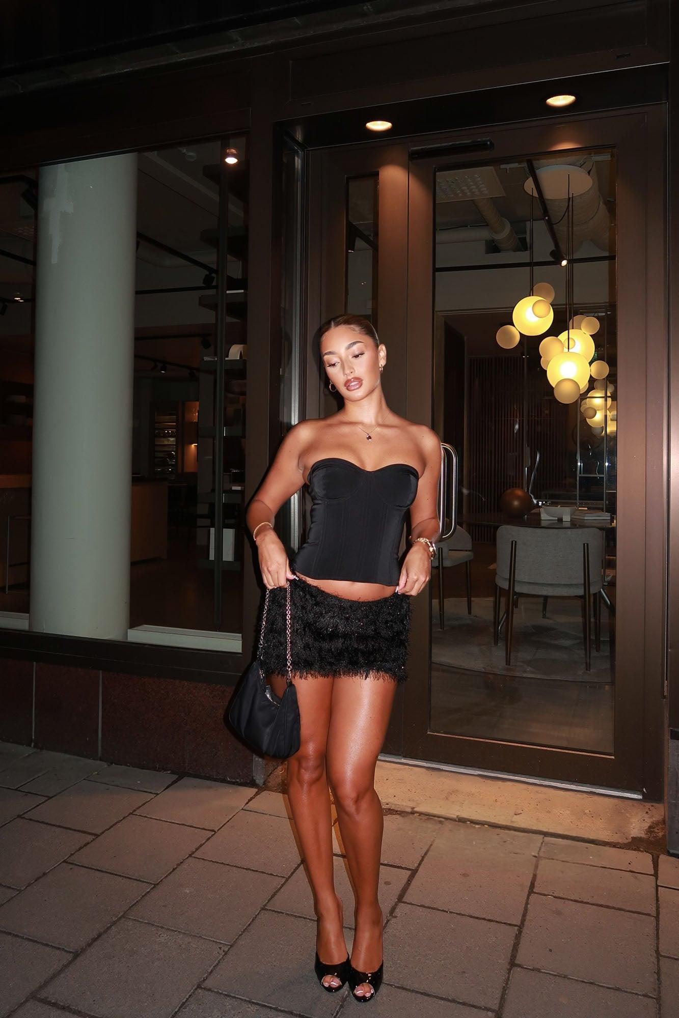 In My Element Lace Up Corset Top - Black Female Product Image