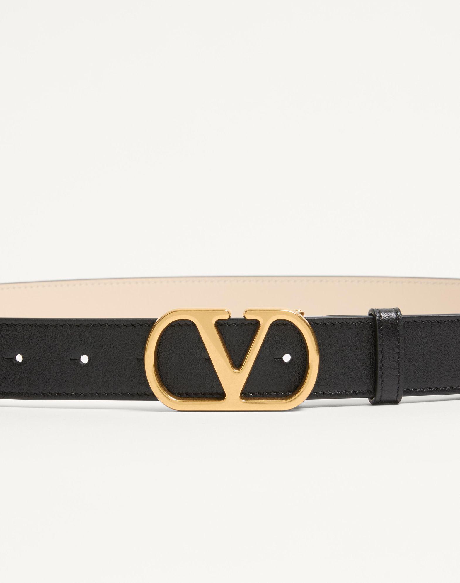 Vlogo Signature Reversible Shiny Calfskin Belt 30 Mm Product Image