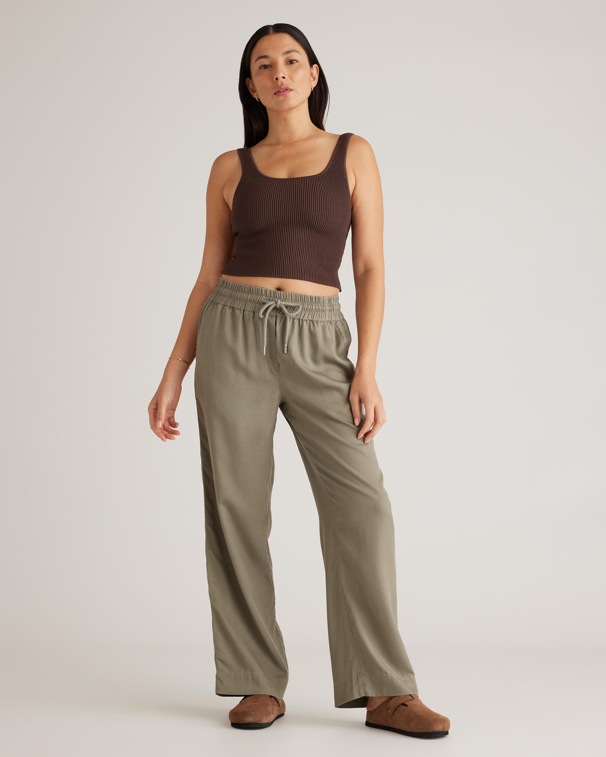 Quince | Women's Vintage Wash Tencel Wide Leg Pants Size XS Product Image