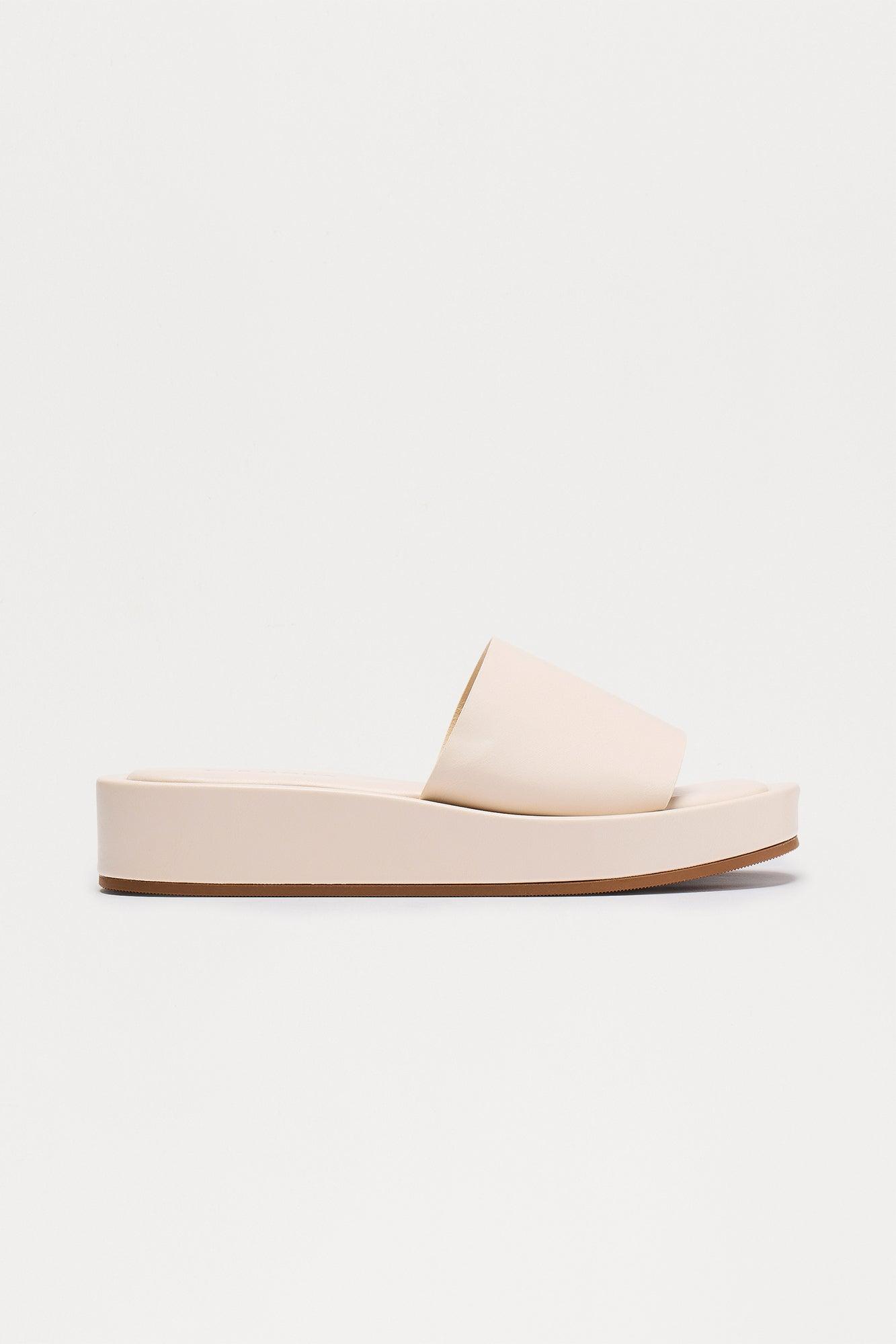 Jem Faux Leather Slip On Sandals - Ivory Product Image