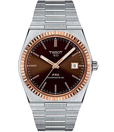 Tissot Mens Prx Automatic Stainless Steel Tonneau Bracelet Watch Product Image