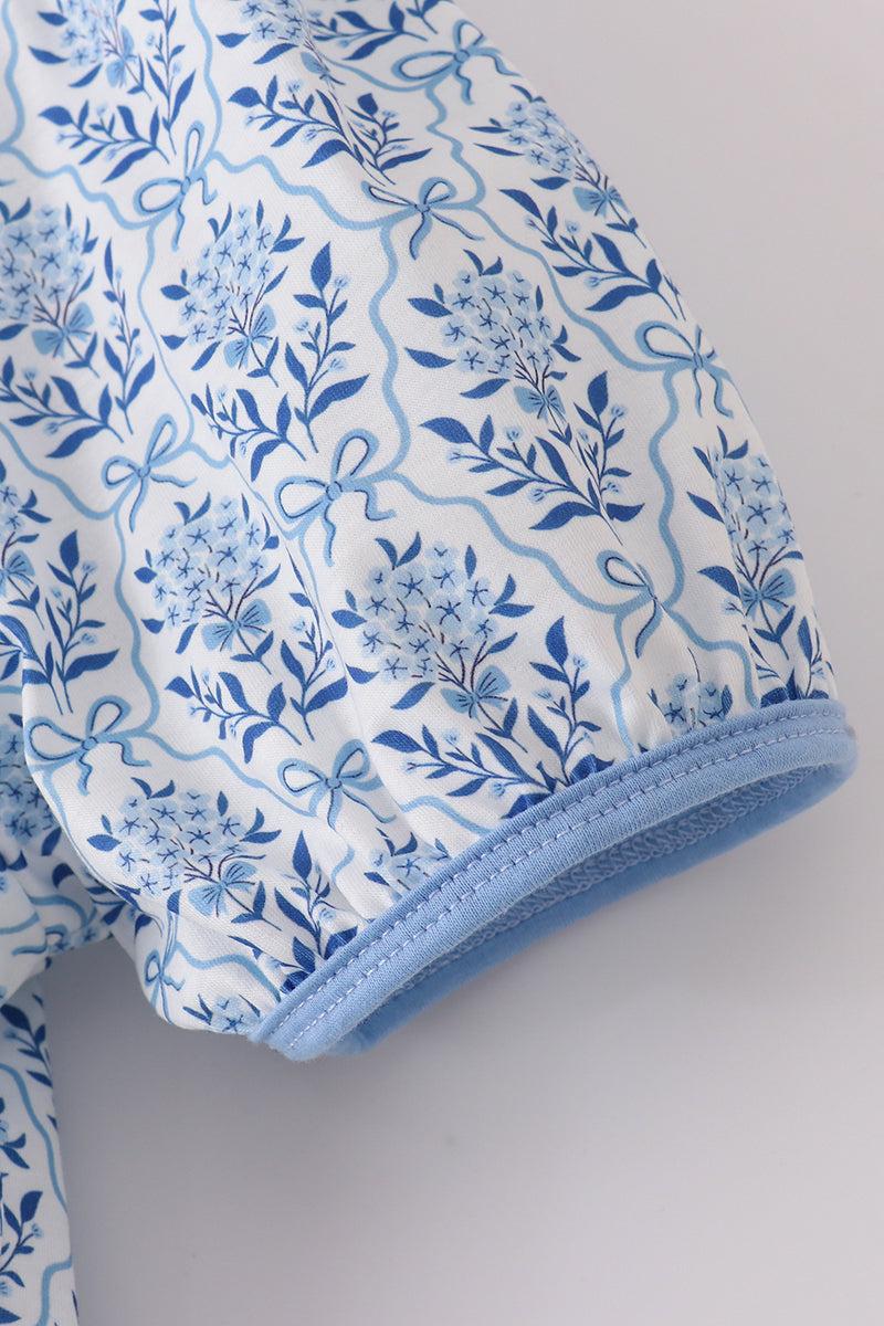 Bow applique print mom&me dress Product Image