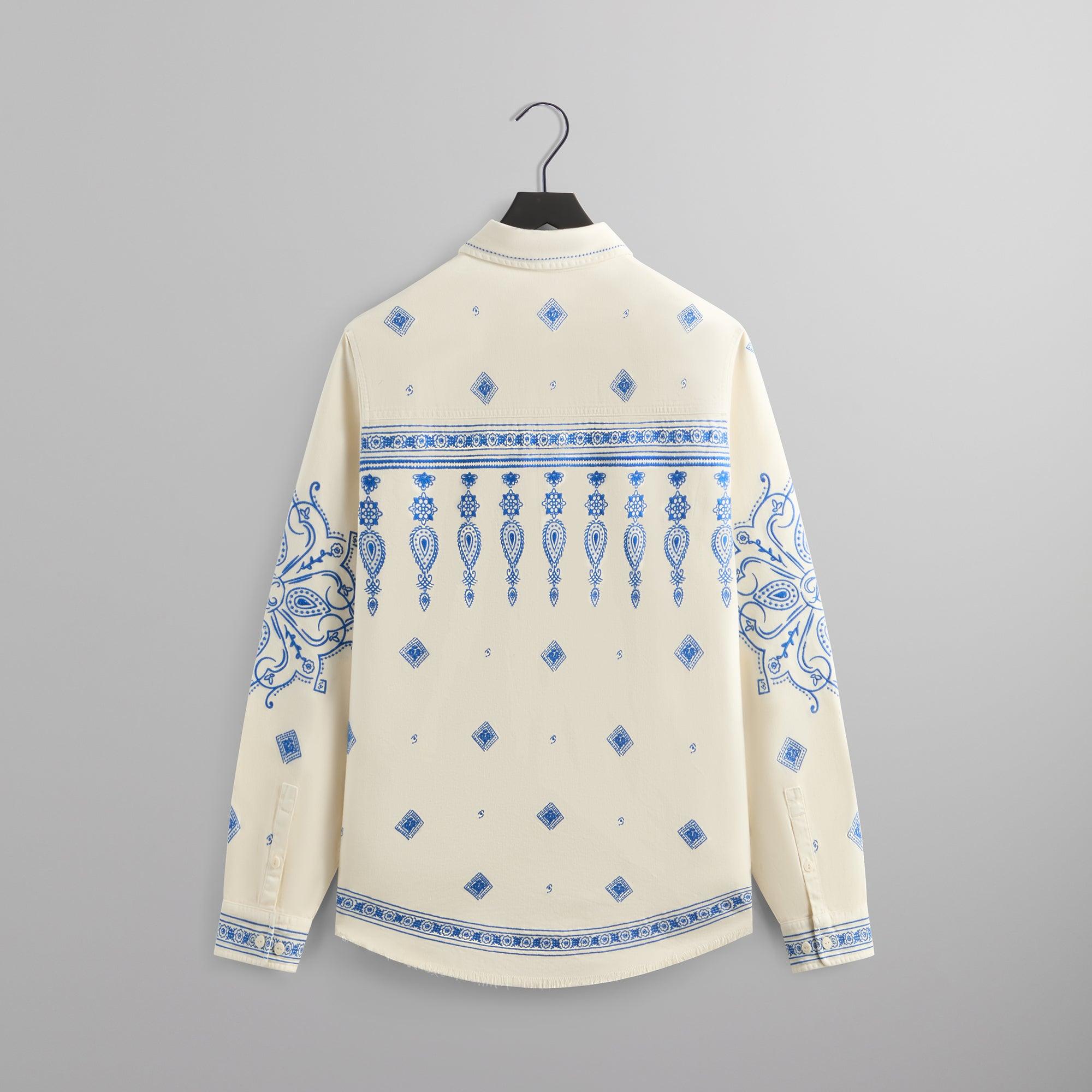 Kith Raw Hem Denim Apollo Shirt - Lake Male Product Image