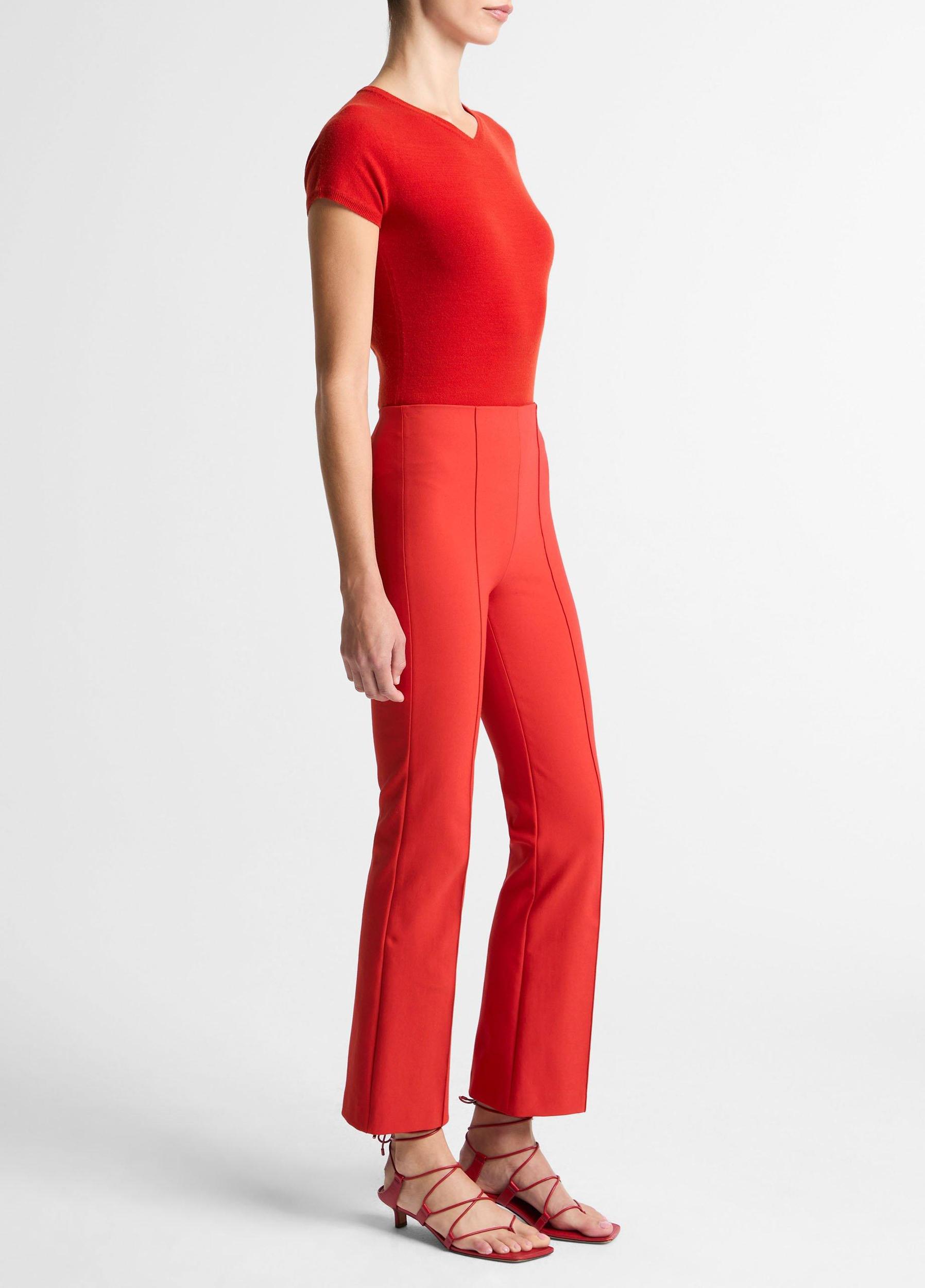 Niki Mid-Rise Pintuck Crop Flare Pant Product Image