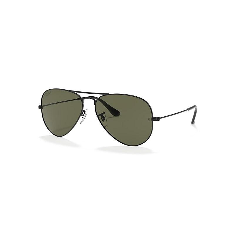 Ray-Ban Aviator Classic Sunglasses Frame Green Lenses Polarized Product Image