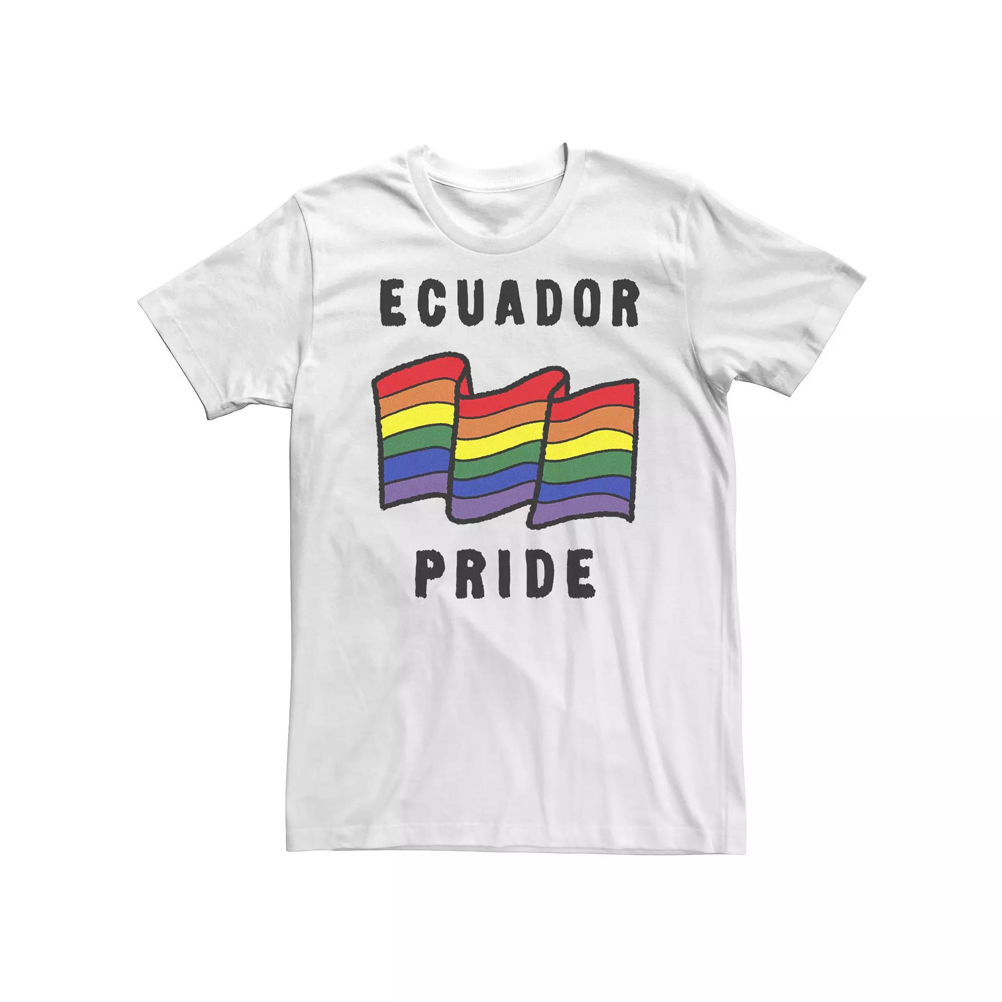 Big & Tall Ecuador Pride Rainbow Flag Tee, Men's,  Product Image