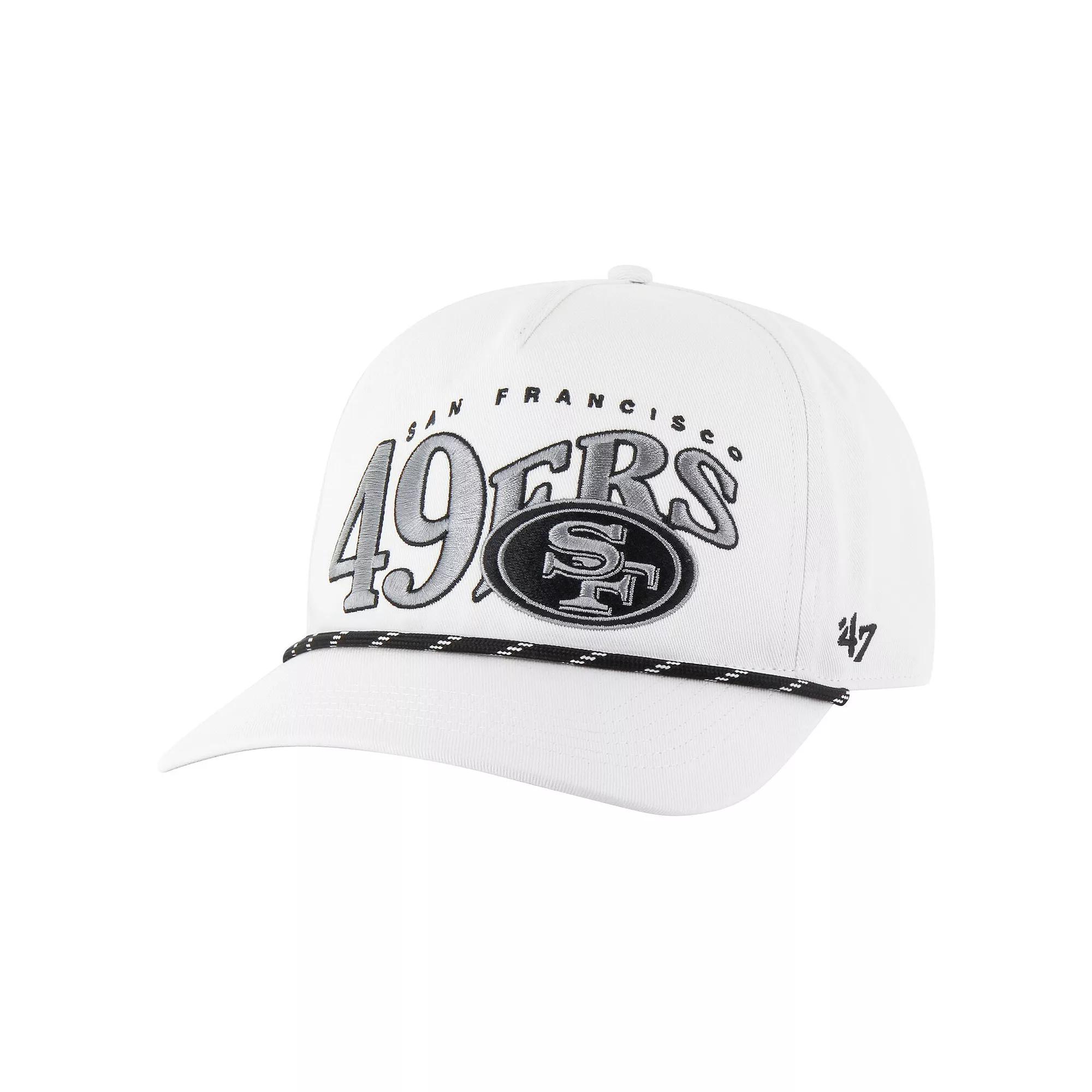 Men's '47 White San Francisco 49ers Wave Speckle Hitch Rope Adjustable Hat Product Image