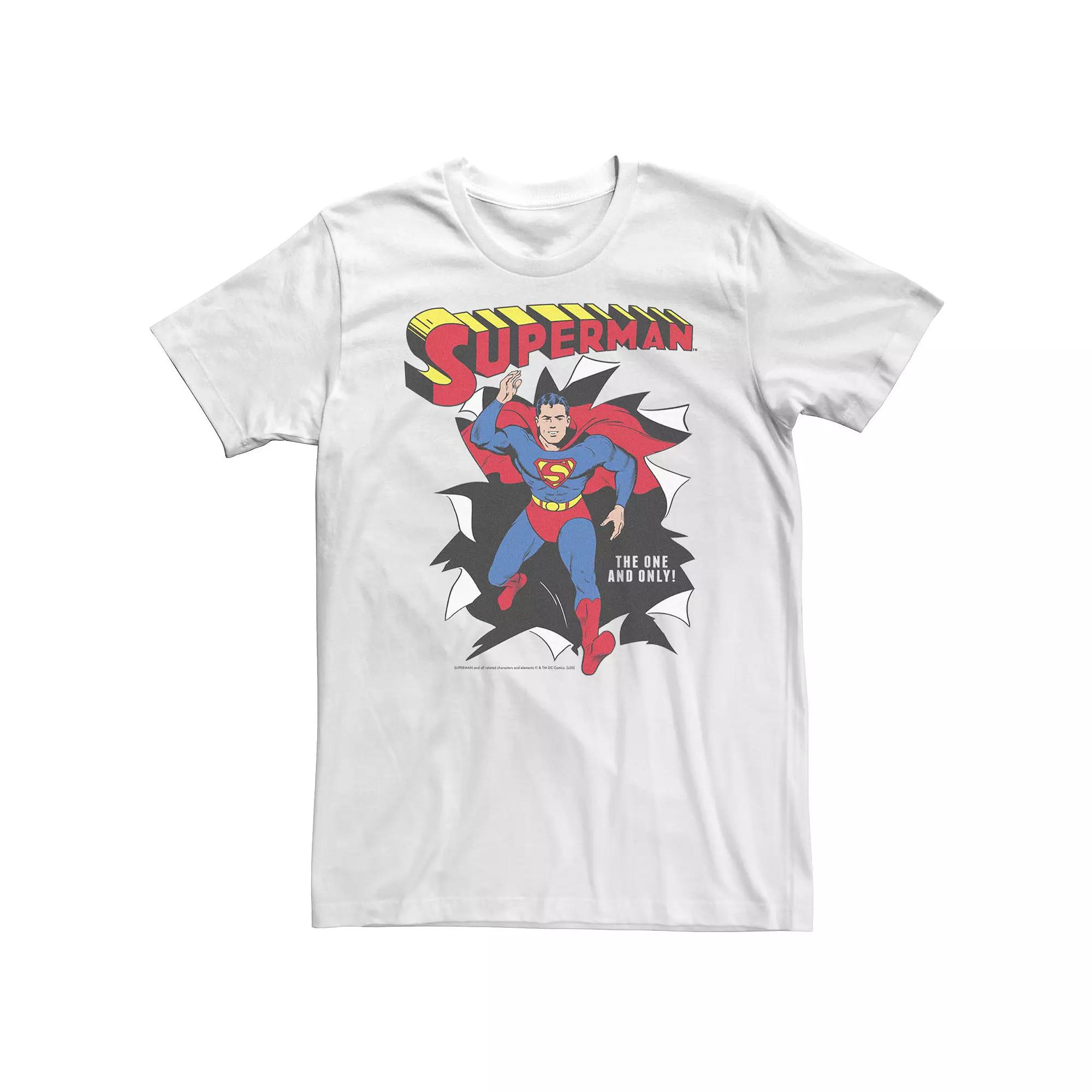 Big & Tall DC Comics Superman Through Wall Poster Tee, Men's,  Product Image