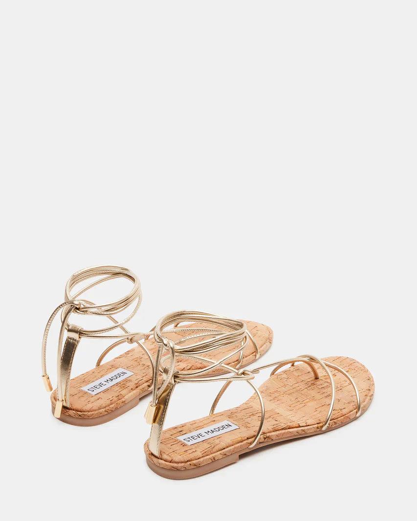 Steve Madden | Myrtle Lace Up Sandals | Gold Product Image