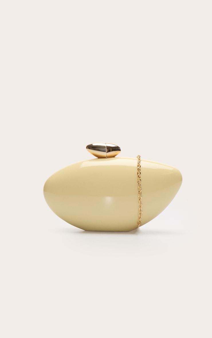 Butter Yellow Gradient Shell Gold Hardware Hard Clutch Bag Product Image