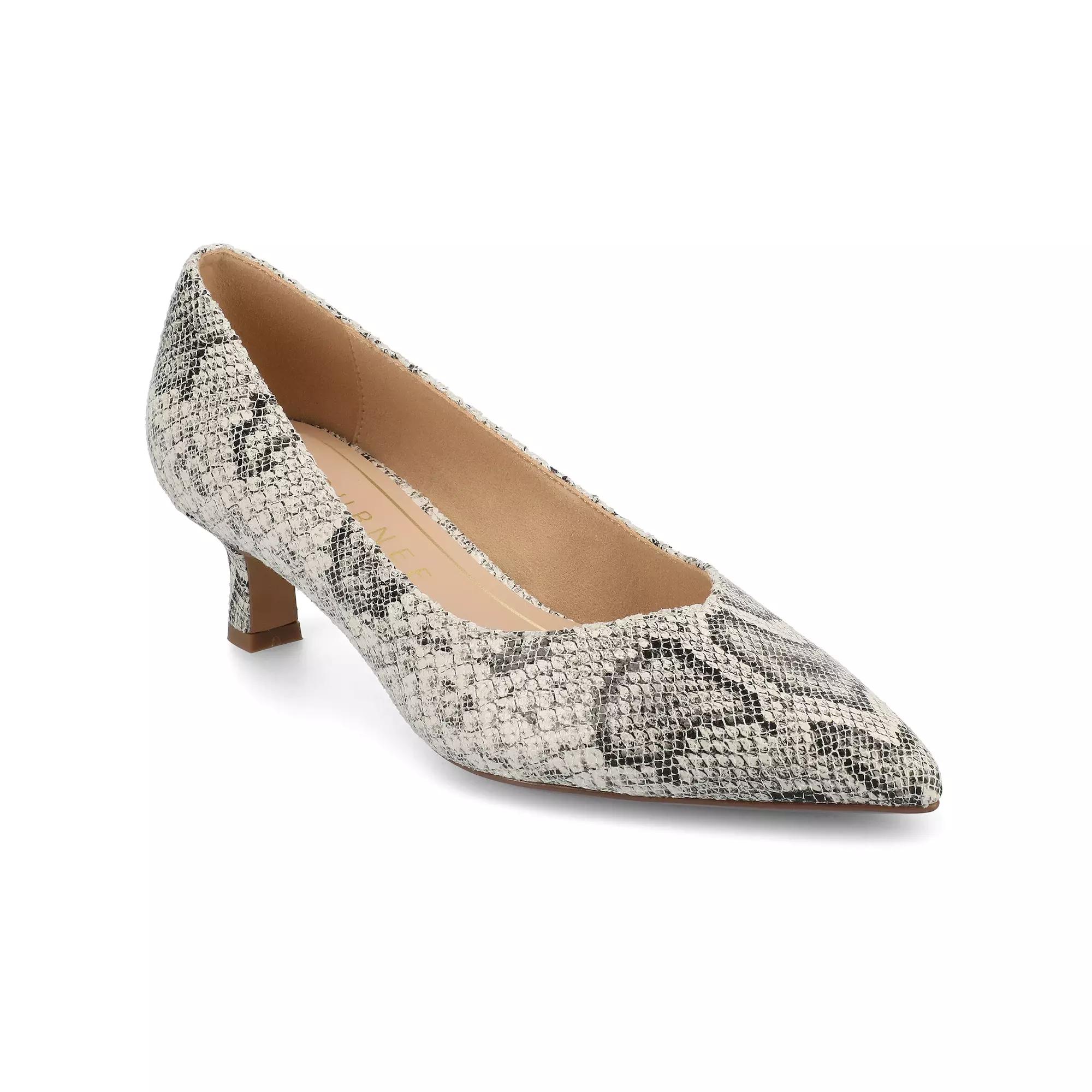 Journee Pammie Medium and Wide Width Women's Slip-On Kitten Heel Pumps,  Product Image