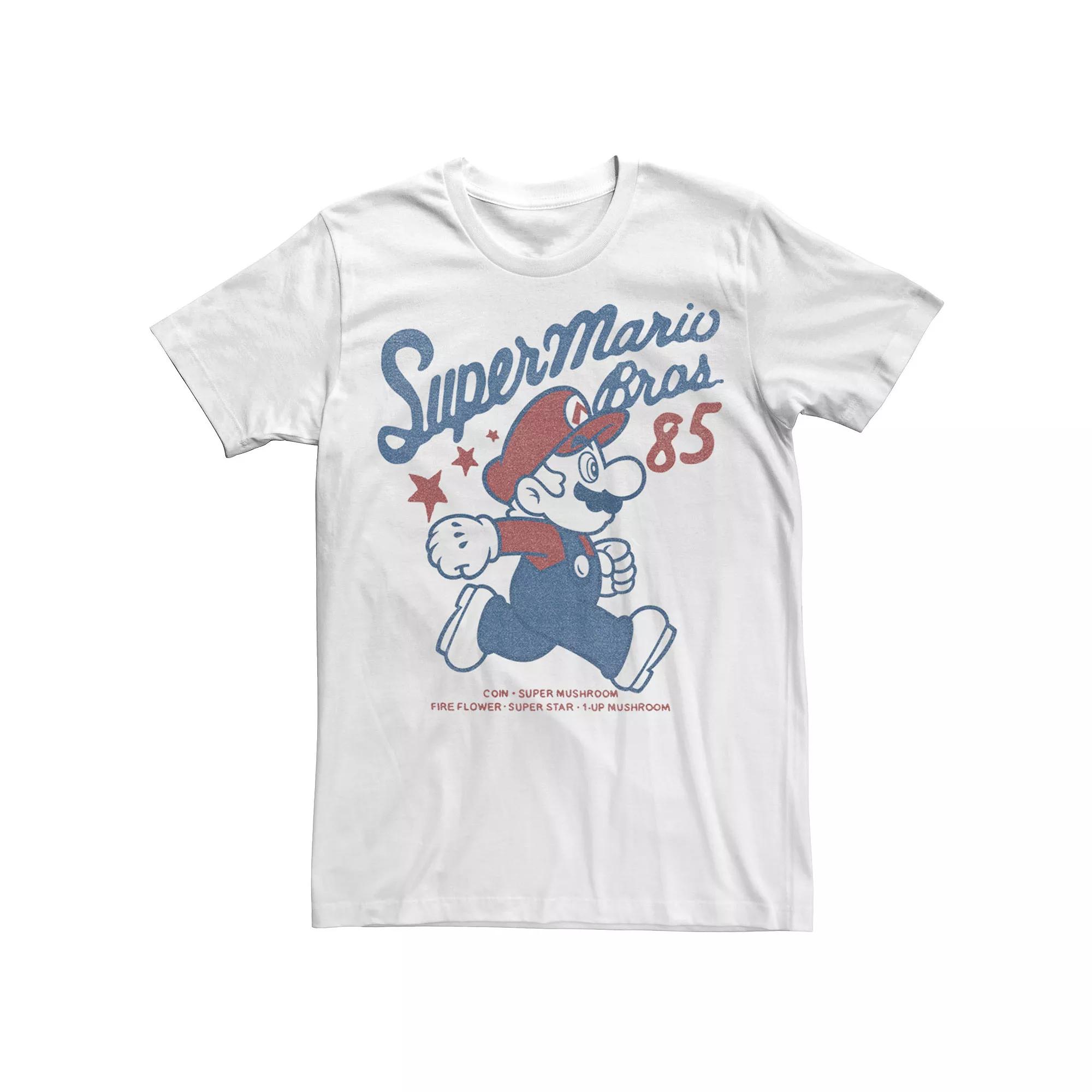 Big & Tall Nintendo Super Mario Bros. '85 Vintage Stars Tee, Men's,  Product Image