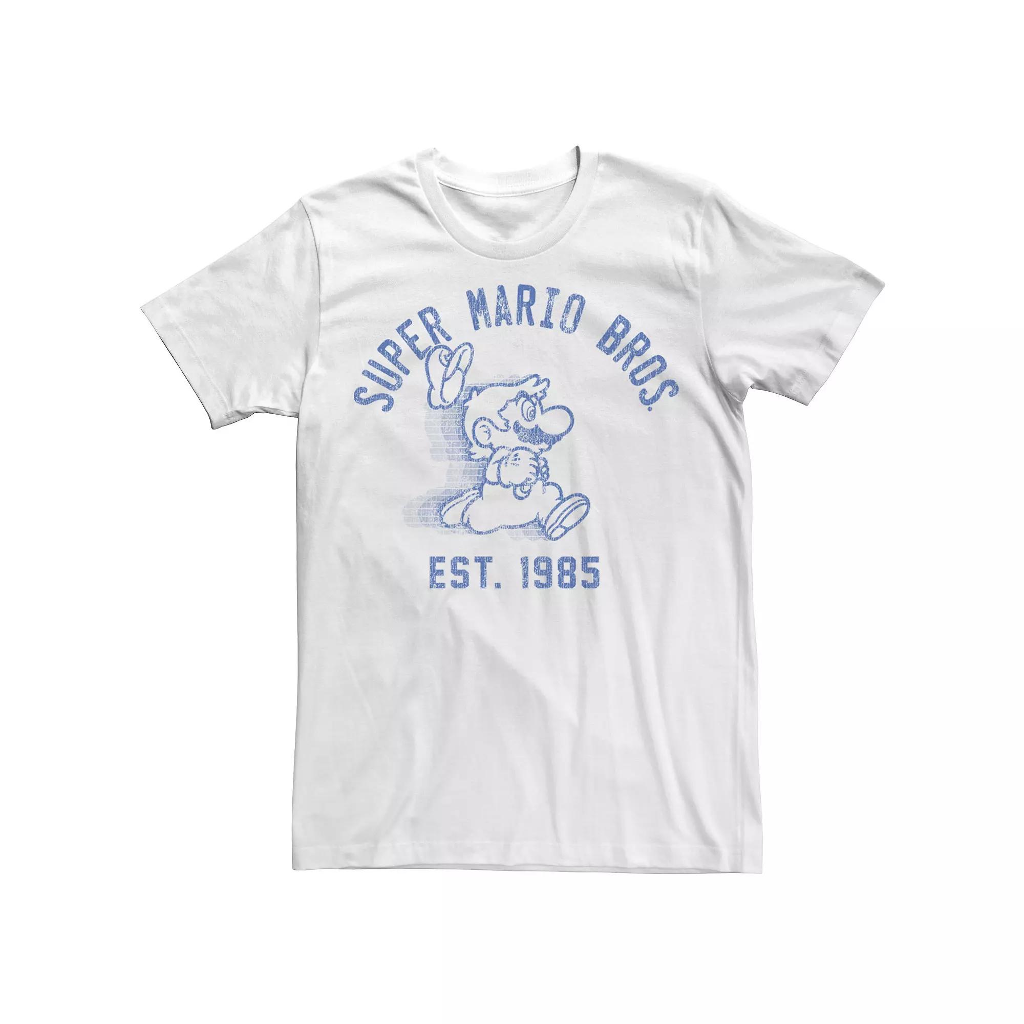 Men's Nintendo Super Mario Running Fade 1985 Vintage Tee,  Product Image