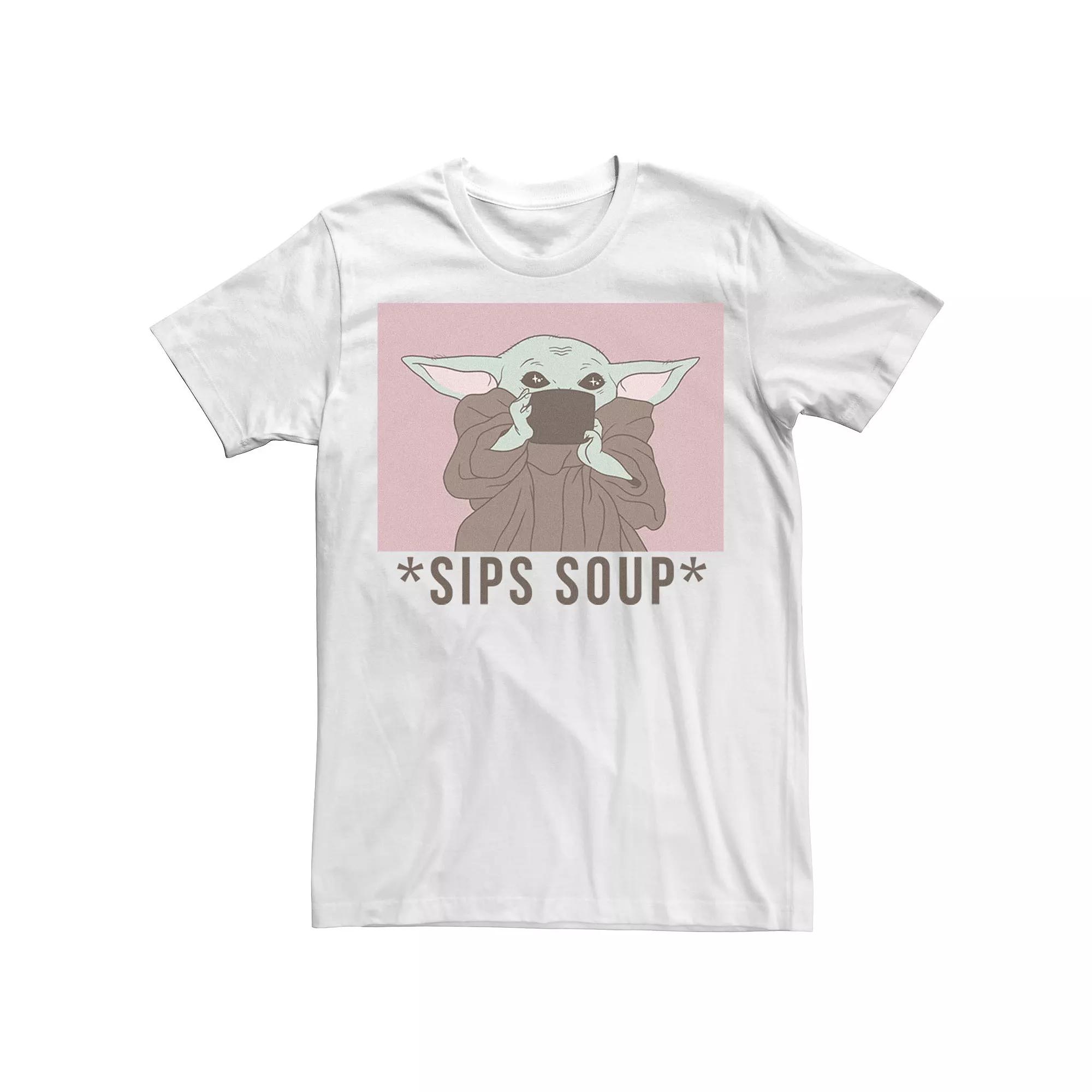 Men's Star Wars The Mandalorian The Child Sips Soup Portrait Tee,  Product Image