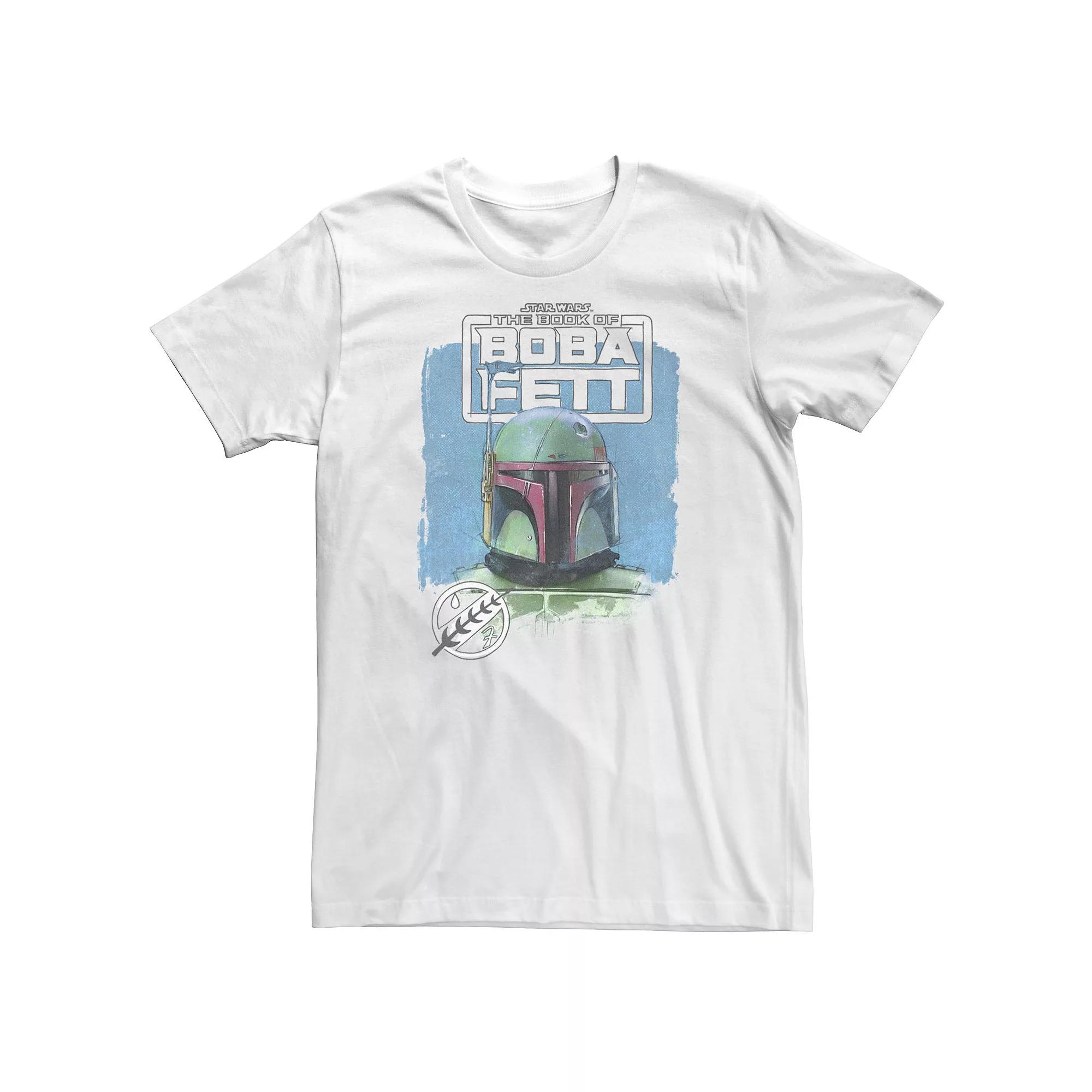 Big & Tall Star Wars Boba Fett Head Shot Sketch Tee, Men's,  Product Image