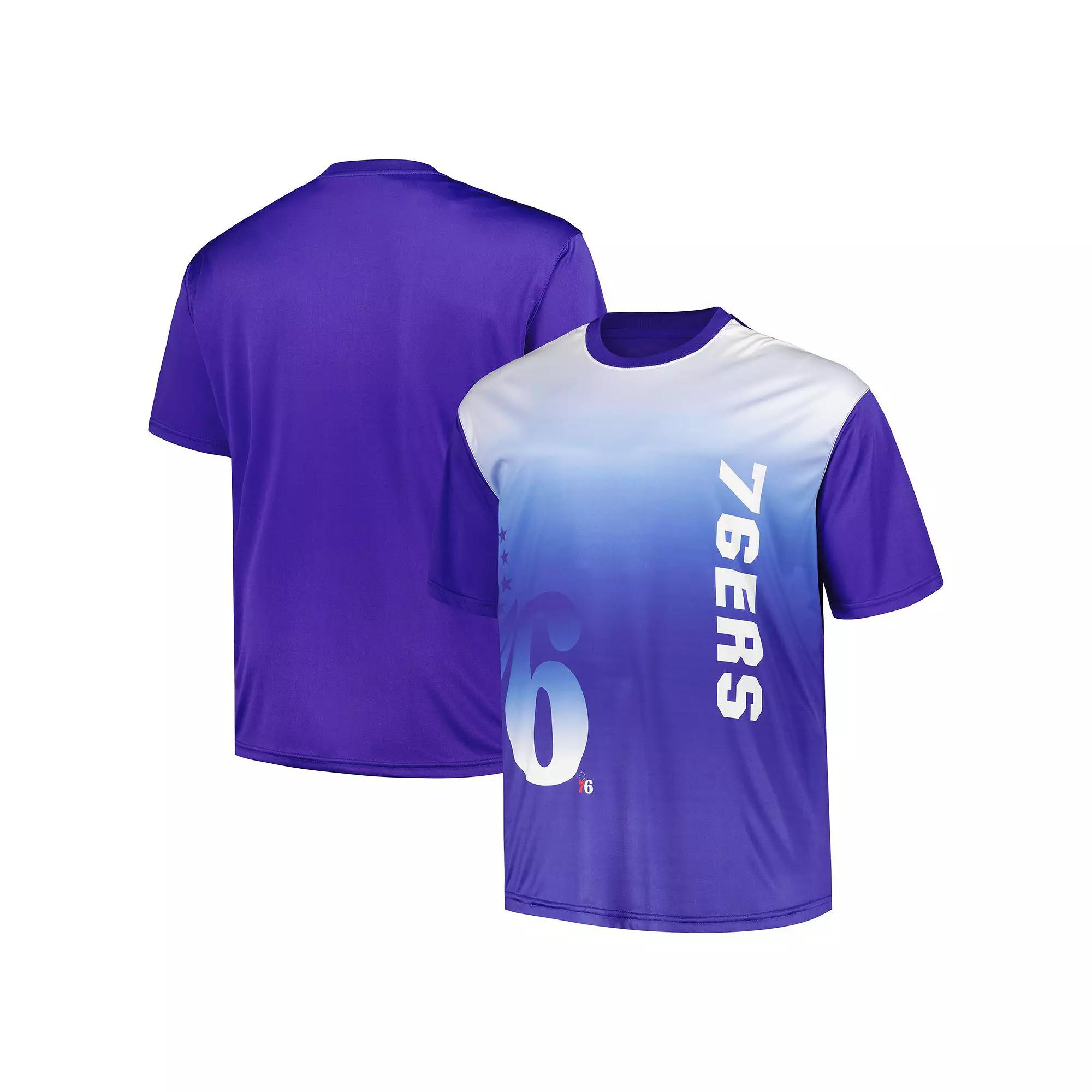 Men's Royal Philadelphia 76ers Big & Tall Sublimated T-Shirt,  Product Image