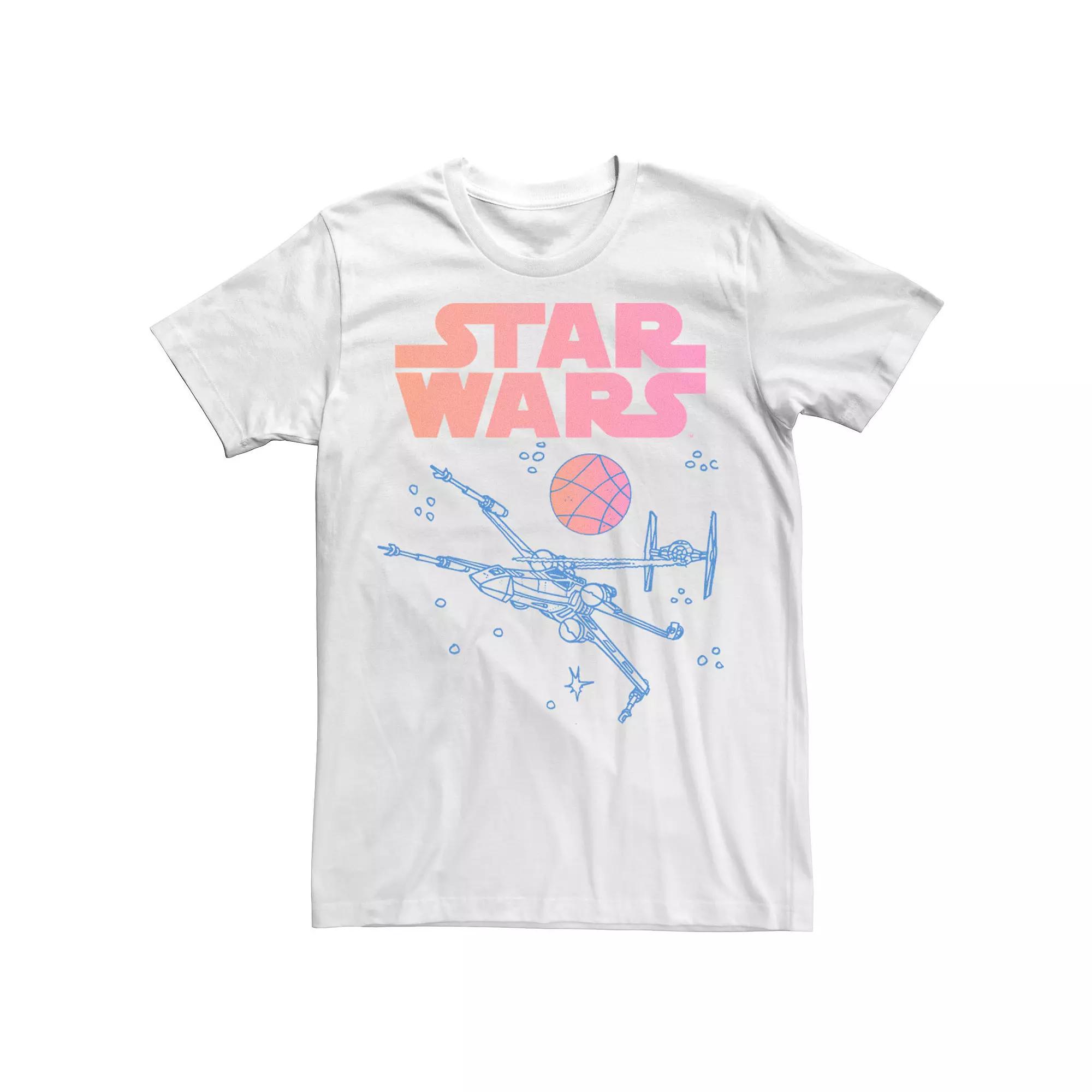 Men's Star Wars X-Wing Ombre Logo Poster Tee,  Product Image