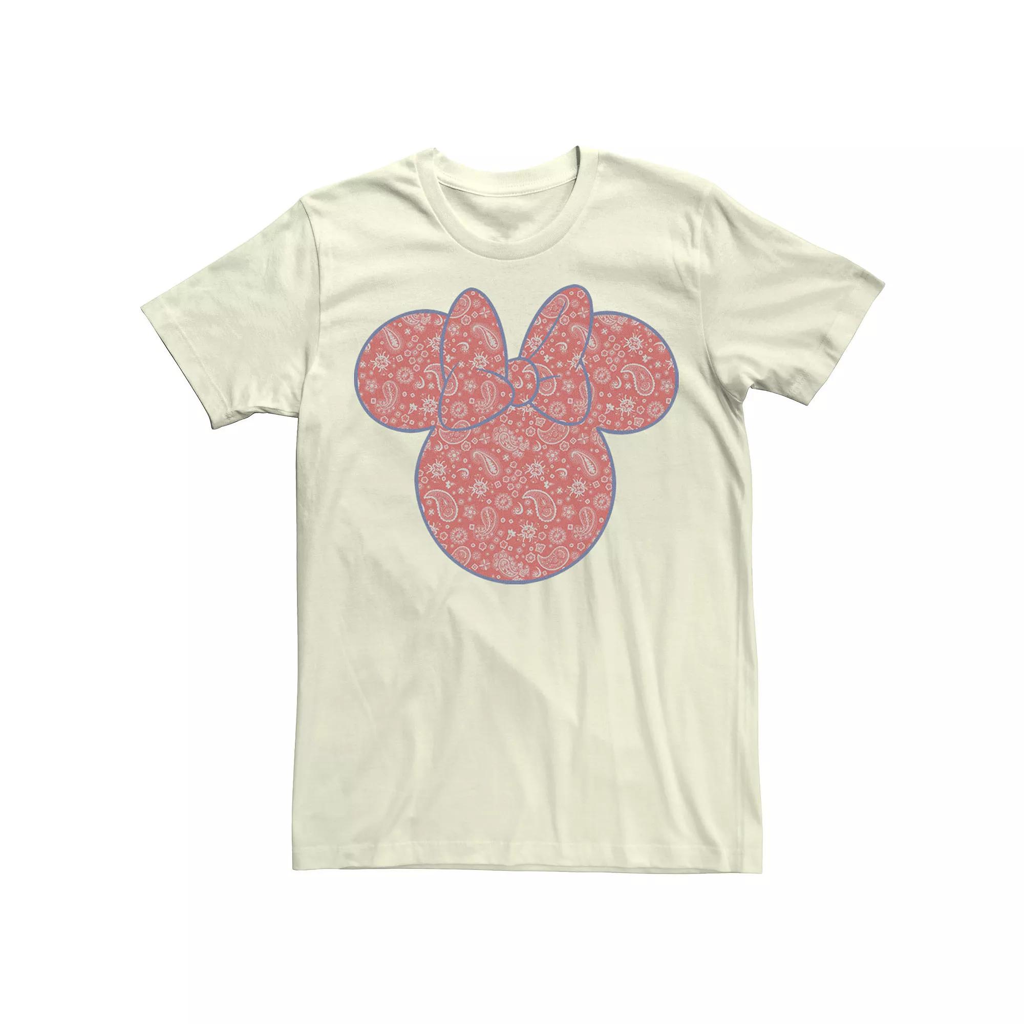Disney's Mickey & Friends Minnie Red Paisley Fill Men's Tee, Size: 3XL, Natural Product Image