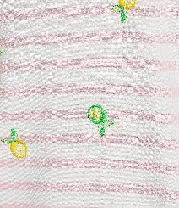 Lilly Pulitzer Ballad Stripe Print Embroidered Crew Neck Long Sleeve Sweatshirt Product Image