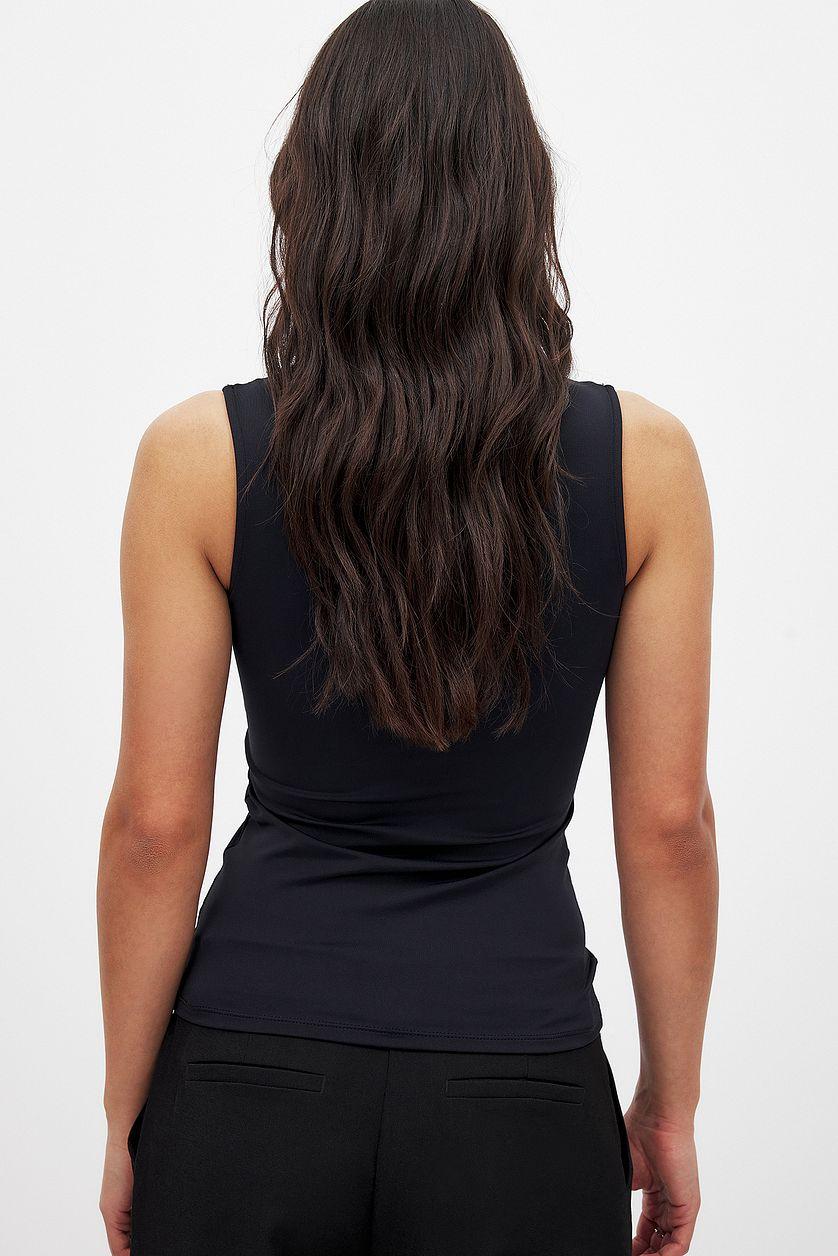 Double Folded Scoop Neck Top Product Image