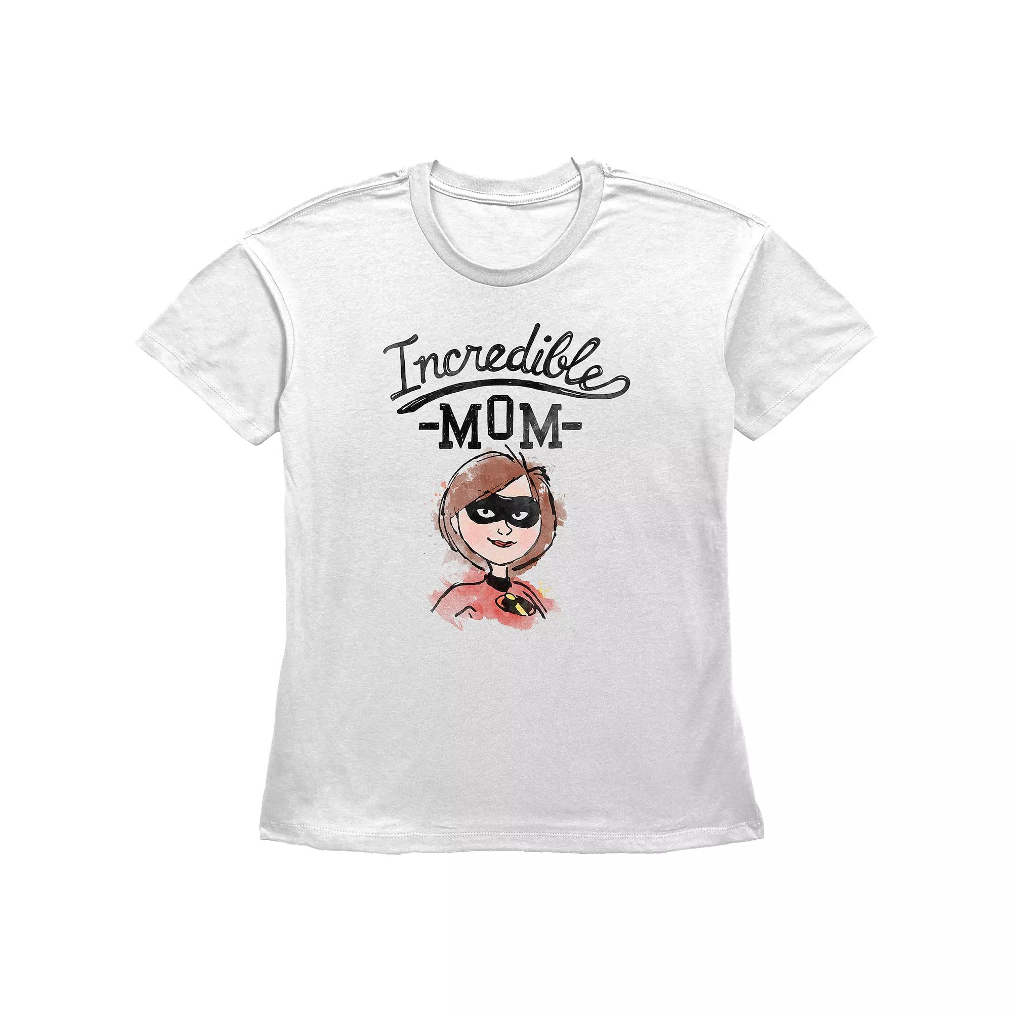 Disney / Pixar The Incredibles Women's Incredible Mom Basic Fit Graphic Tee, Size: XS, White Product Image