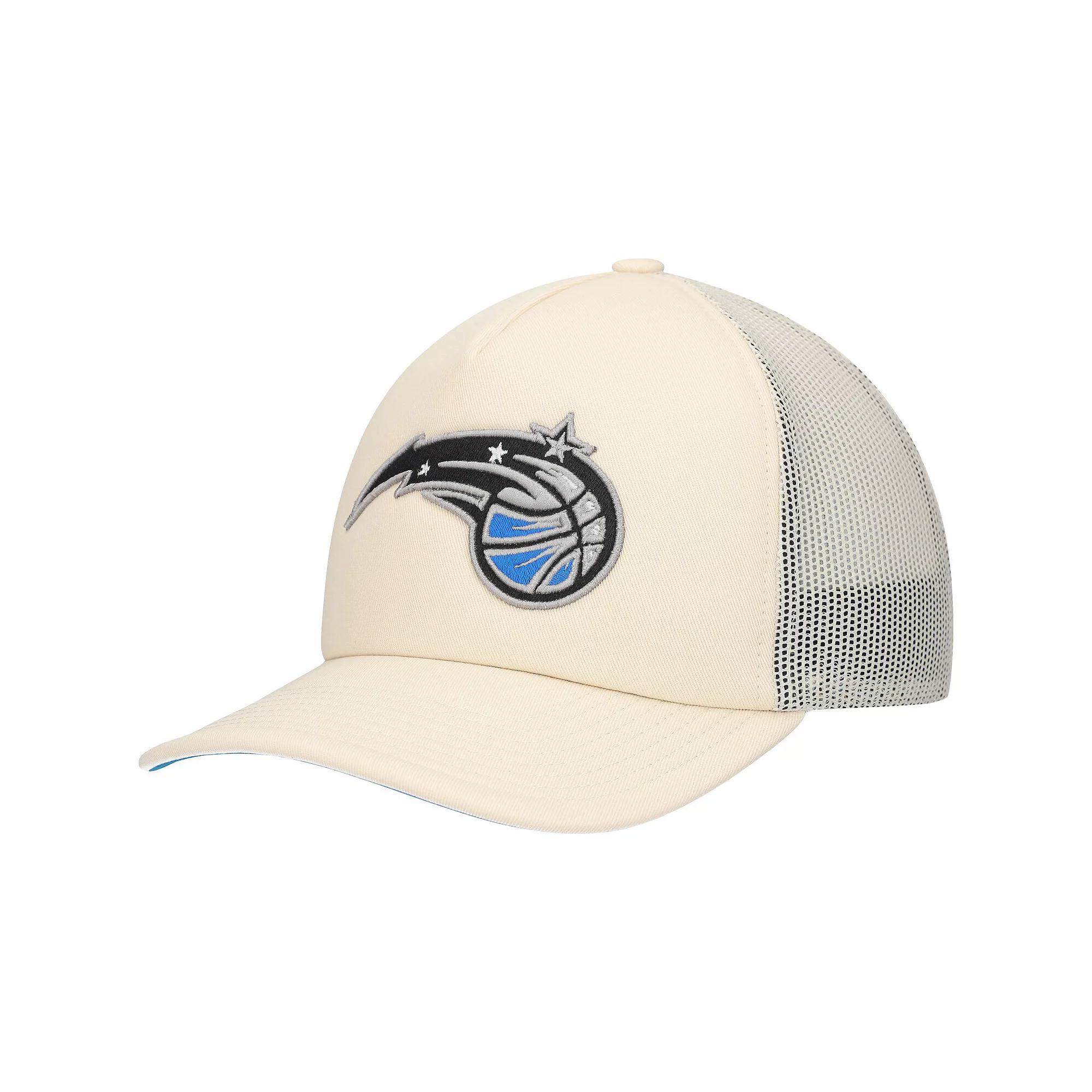 Men's Mitchell & Ness Cream Orlando Magic Trucker Adjustable Hat, Mag Beige Product Image