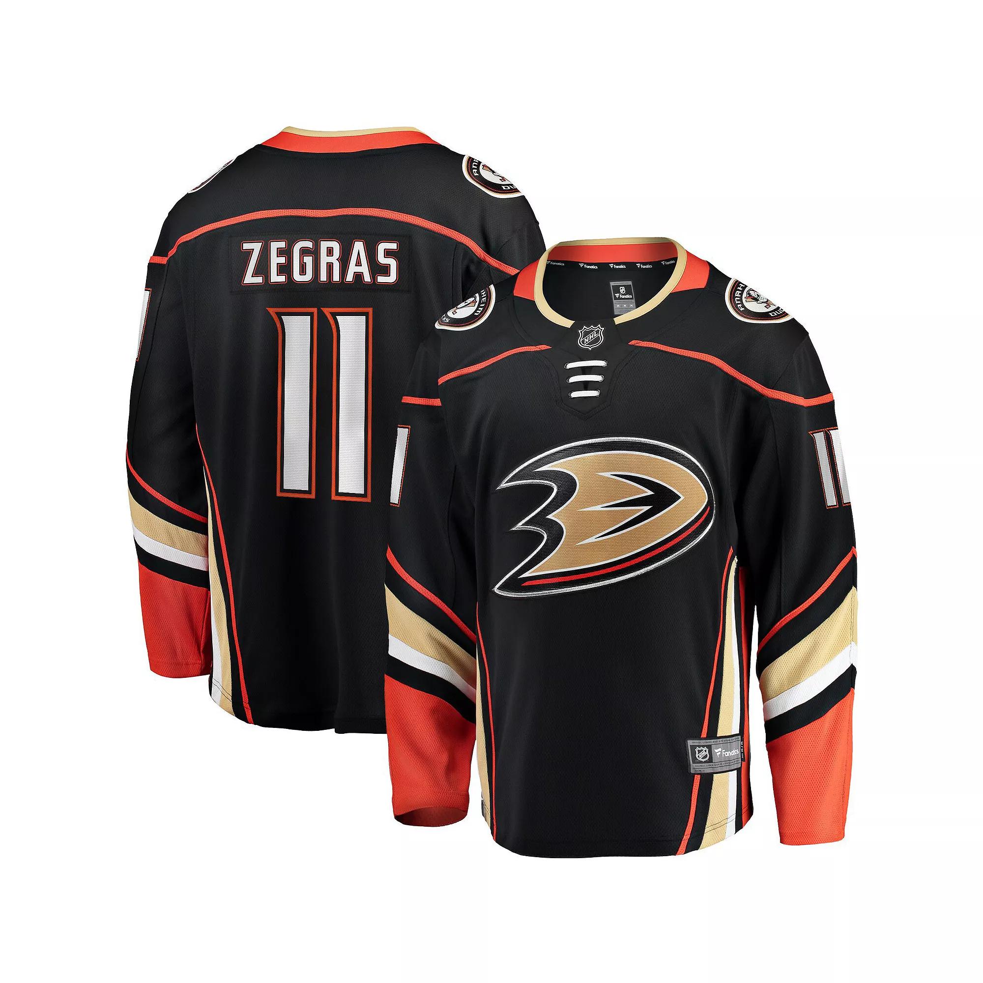 Men's Fanatics Branded Trevor Zegras Black Anaheim Ducks Home Breakaway Player Jersey, Size: 3XL, Dks Black Product Image