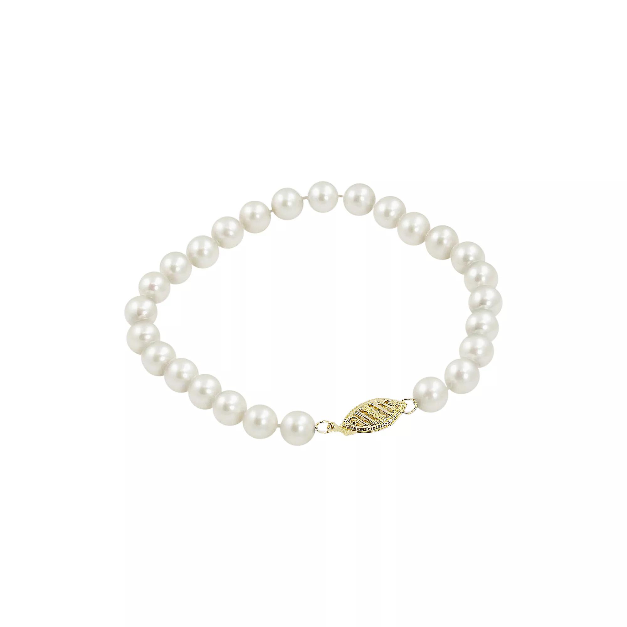 PearLustre by Imperial 10k Gold Freshwater Cultured Pearl Bracelet - 7.5-in., Women's,  Product Image