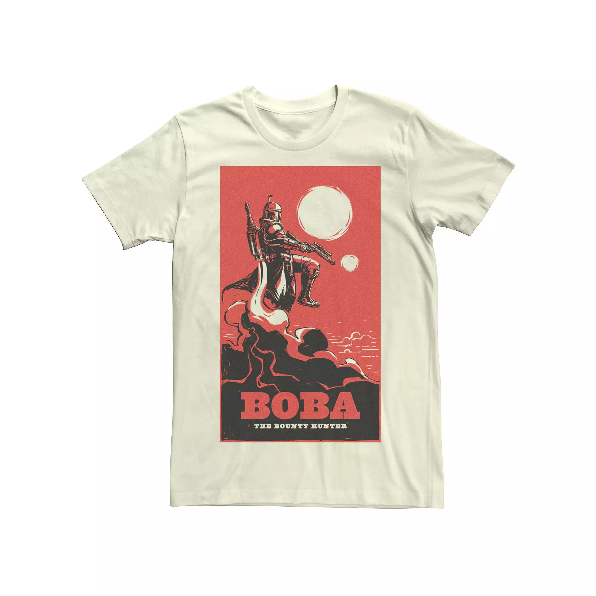 Men's Star Wars The Book OF Boba Fett Red Hue Boba Poster Tee,  Product Image