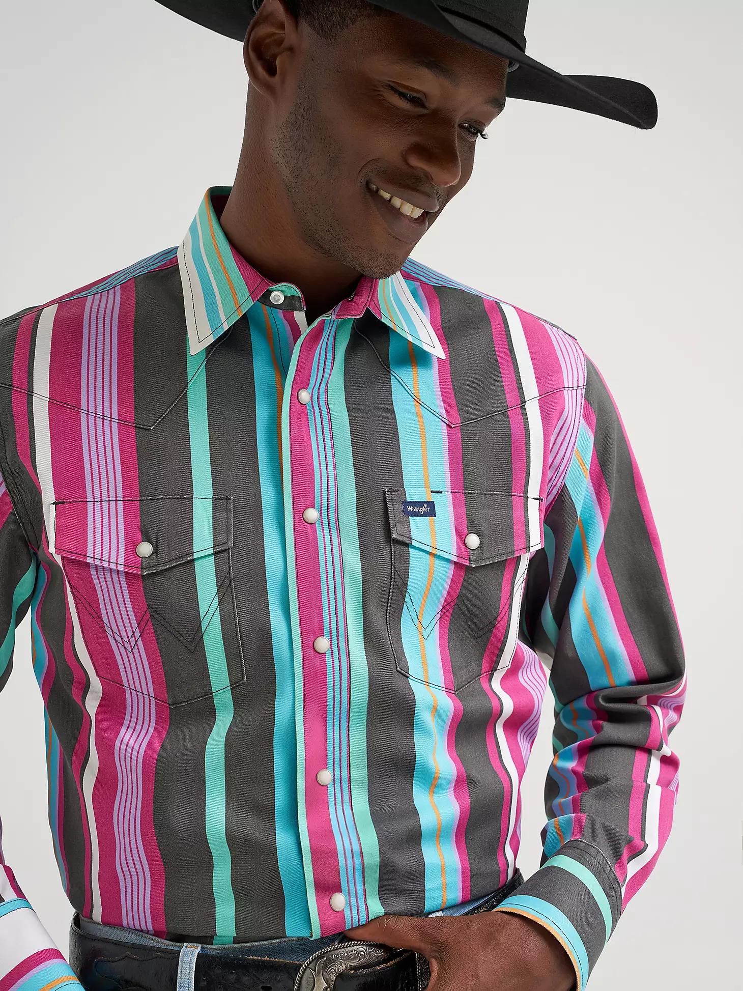 Vintage-Inspired Brushpopper Western Snap Workshirt | Men's SHIRTS | Wrangler® Product Image