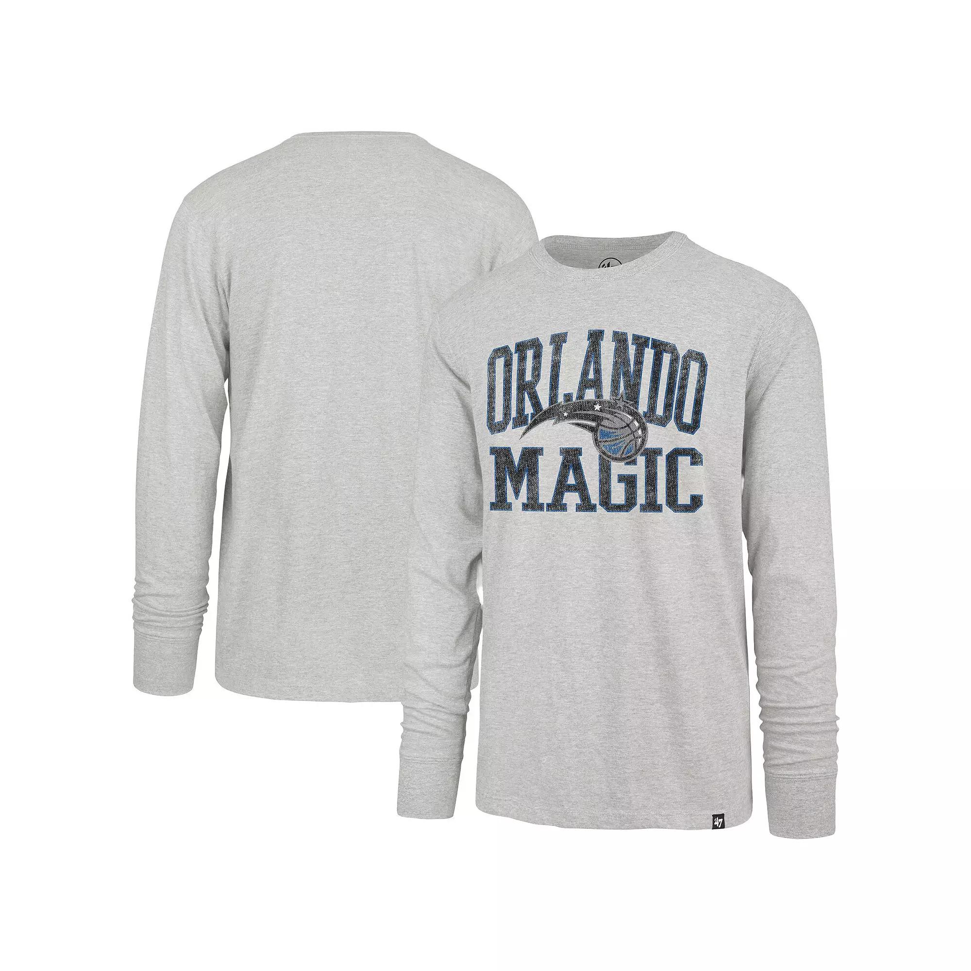 Men's '47  Gray Orlando Magic First Rate Franklin Long Sleeve T-Shirt, Size: 3XL, Mag Grey Product Image