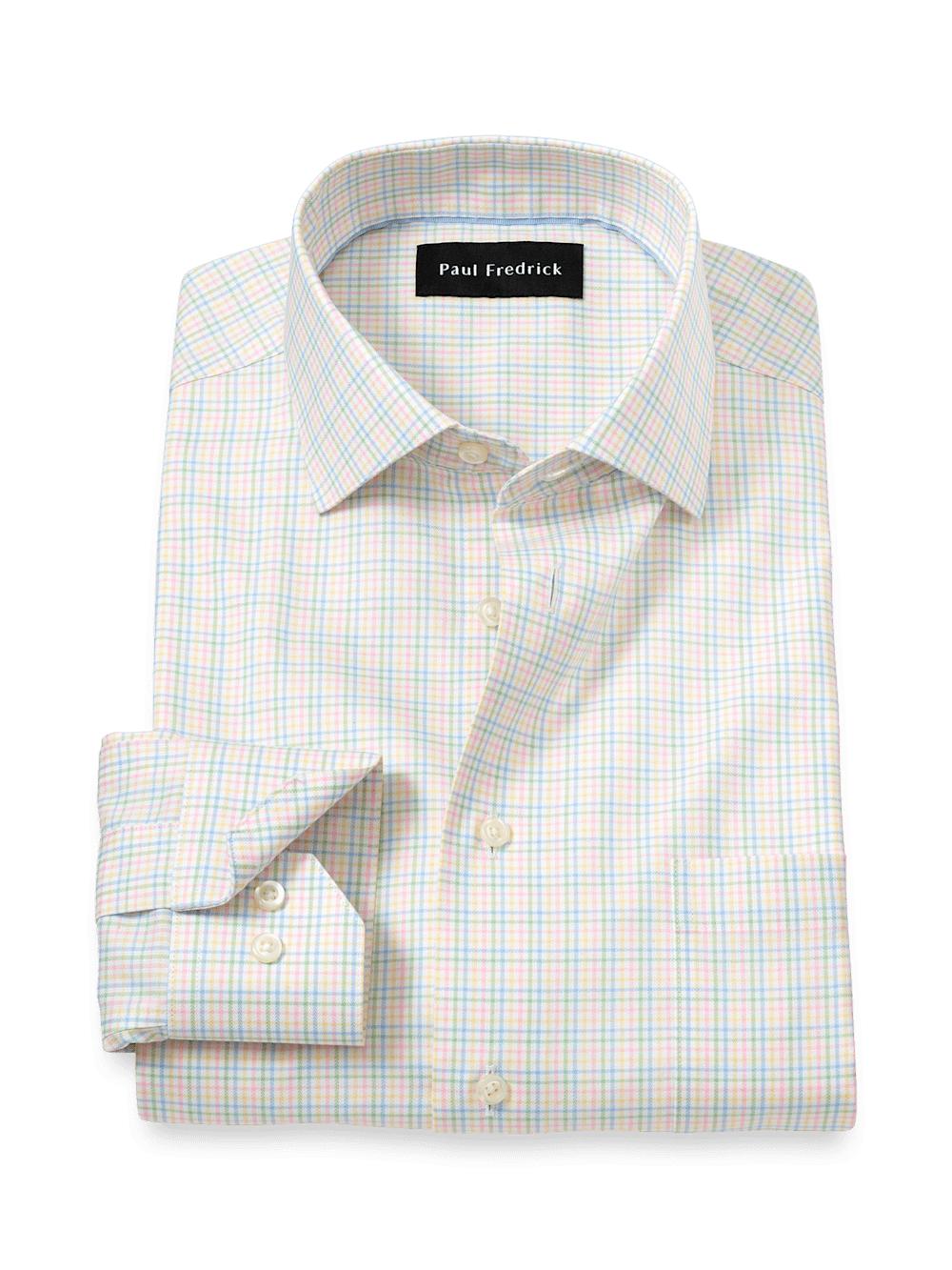 Comfort Stretch Non-Iron Check Dress Shirt - Multi Product Image