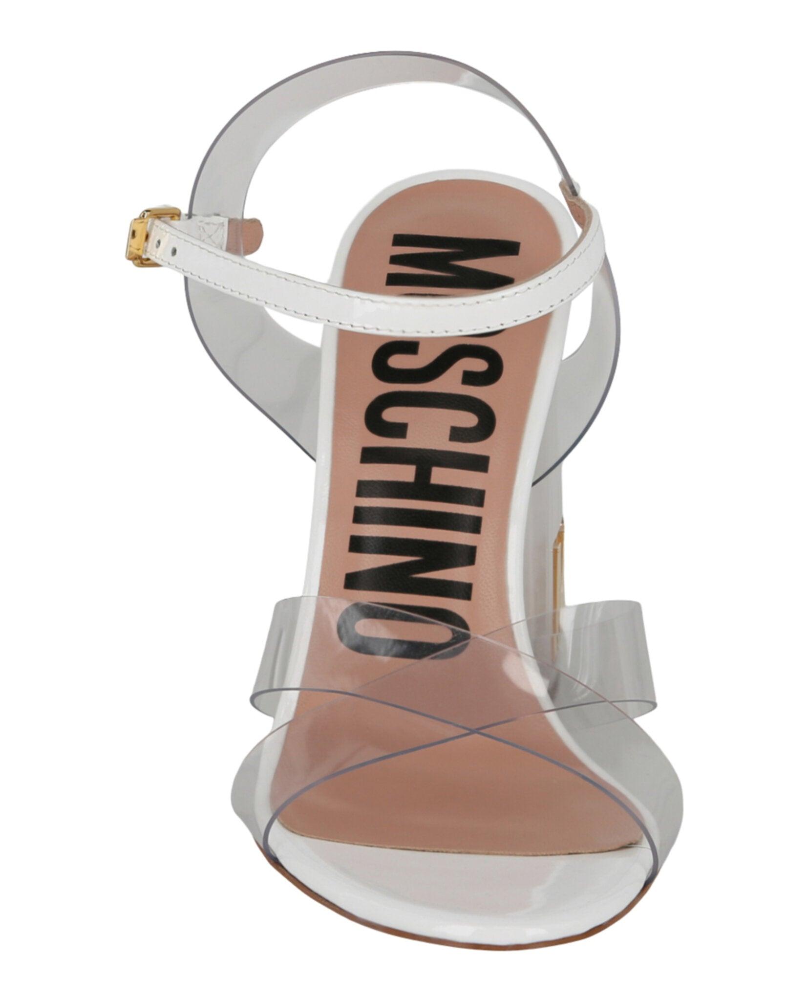 Moschino Transparent Logo Heel Sandals Female Product Image