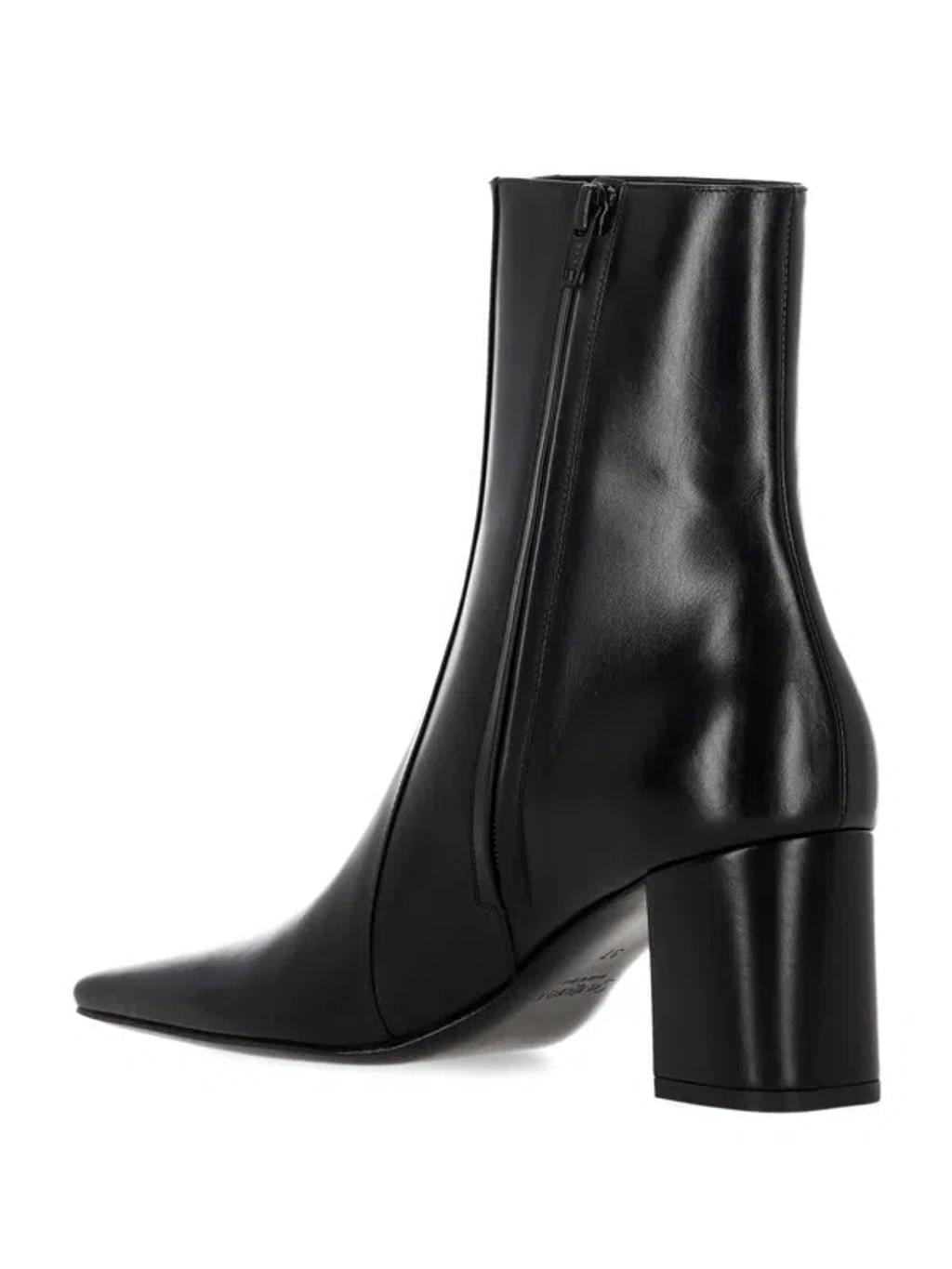 SAINT LAURENT Rainer 75 Patent Leather Ankle Boots In Black Product Image