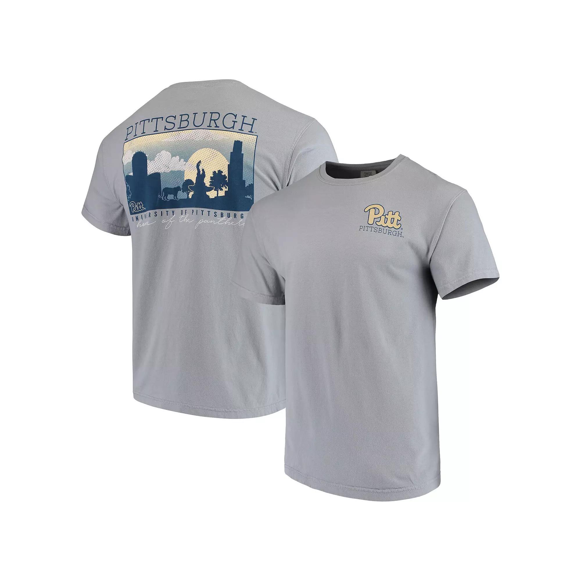 Mens Gray Pitt Panthers Team Comfort Colors Campus Scenery T-Shirt Product Image